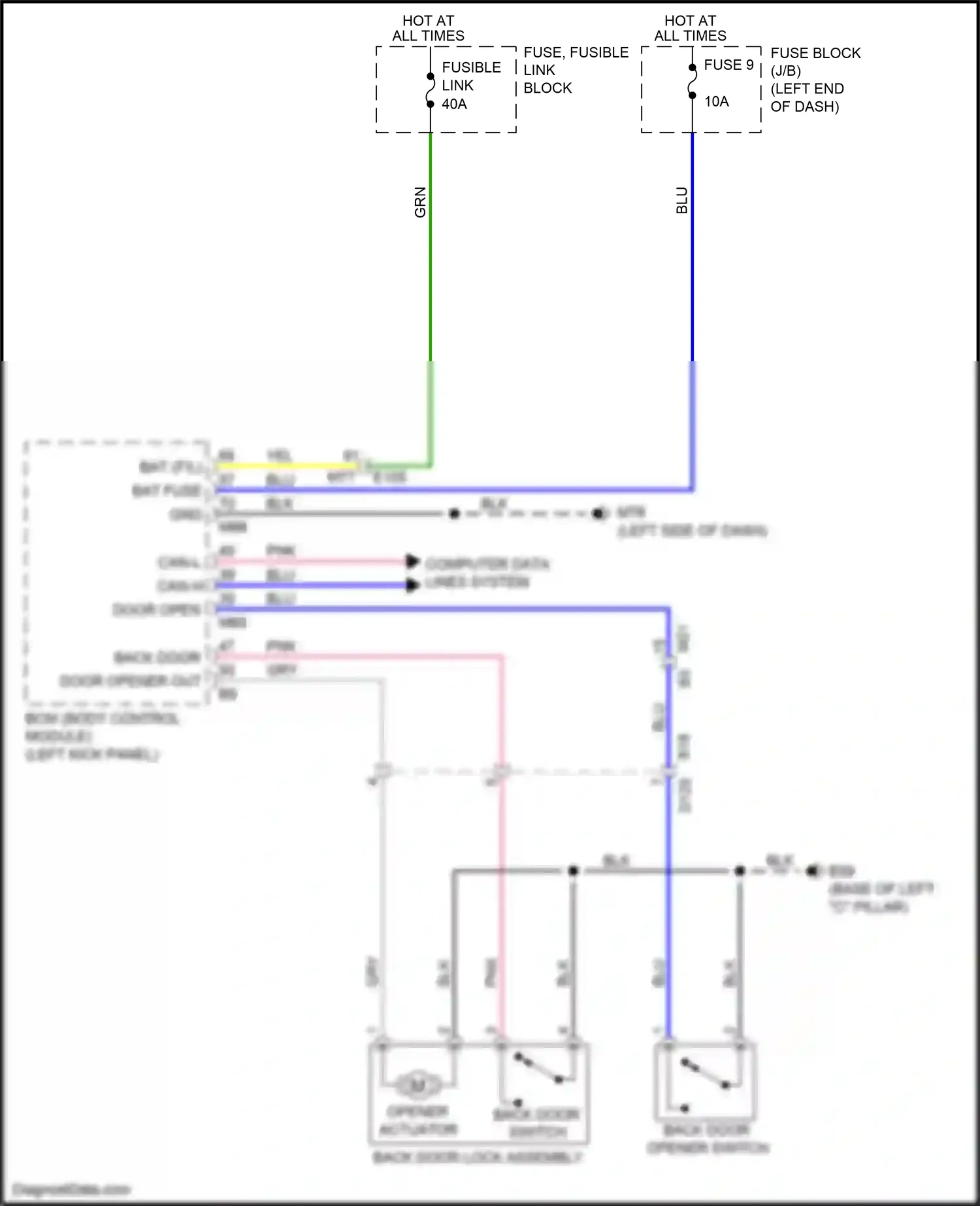 Wiring diagram blk for Nissan Juke I (2010-2014) (72 of 84)