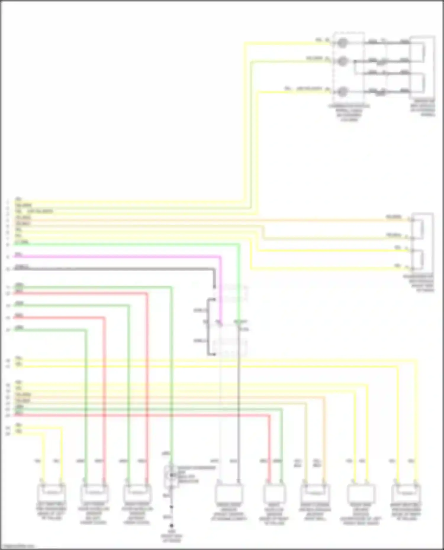 Wiring diagram crash zone sensor for Nissan Juke I (2010-2014) (1 of 1)
