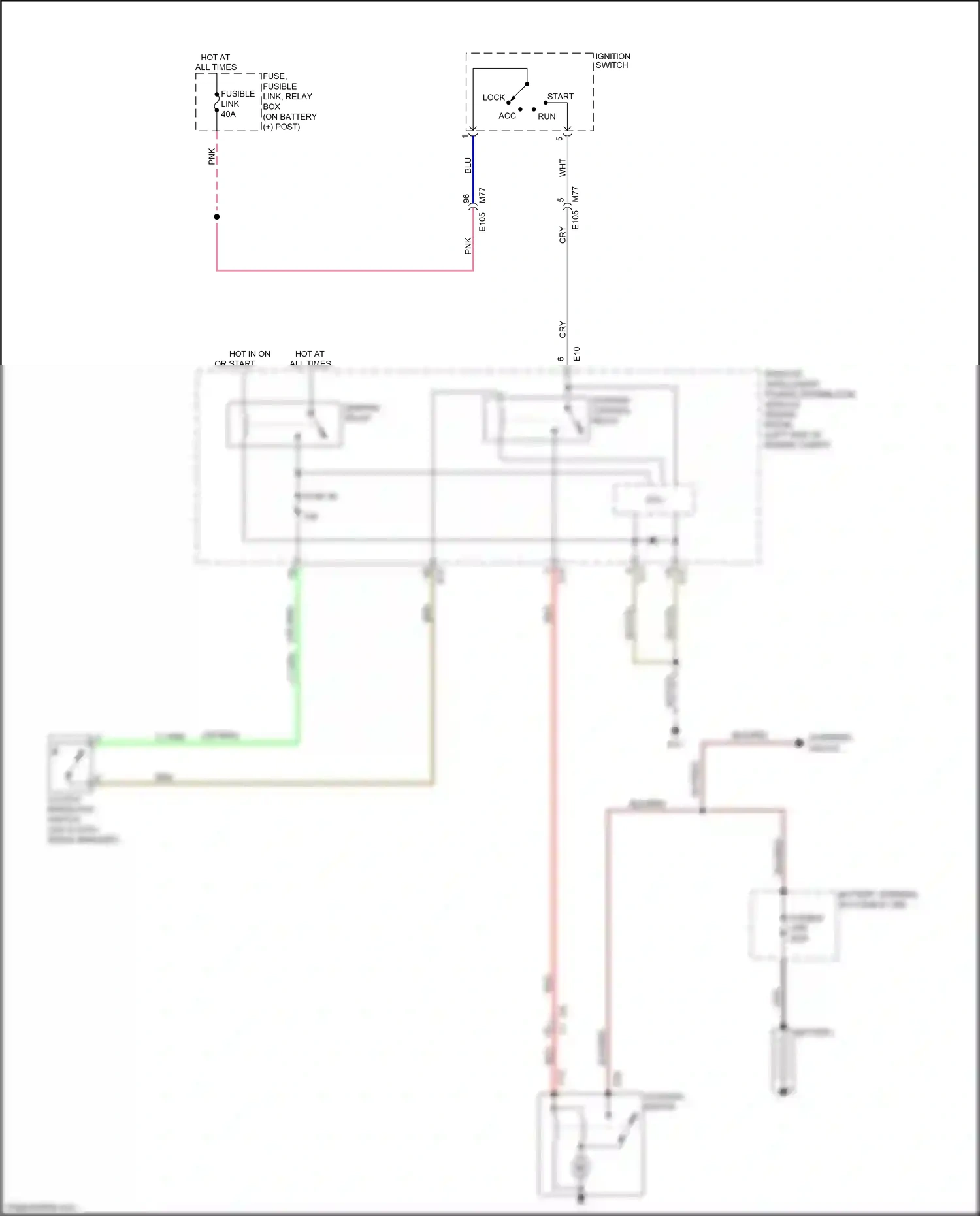 Wiring diagram ignition relay for Nissan Juke I (2010-2014) (15 of 15)