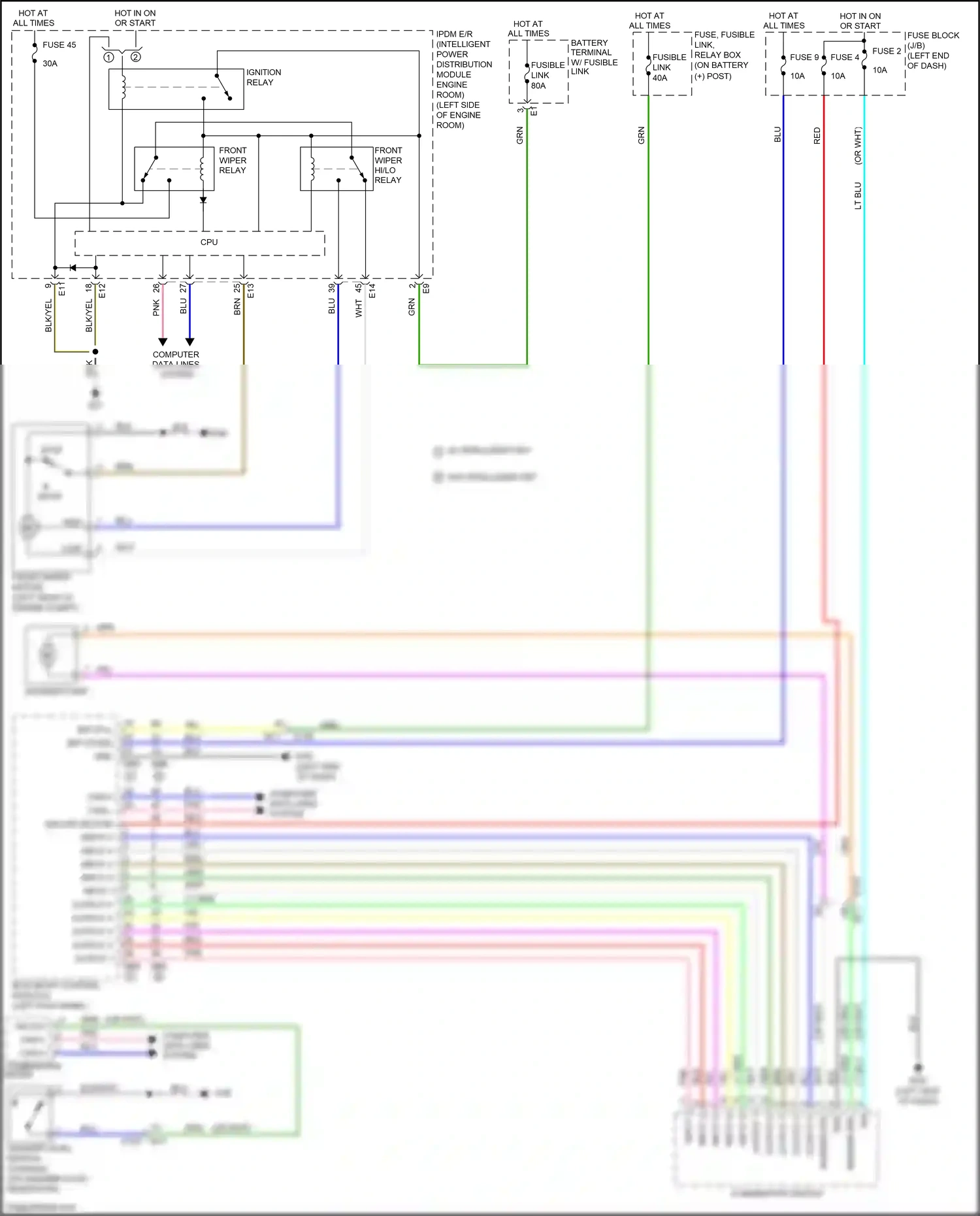 Wiring diagram input 1 for Nissan Juke I (2010-2014) (3 of 5)