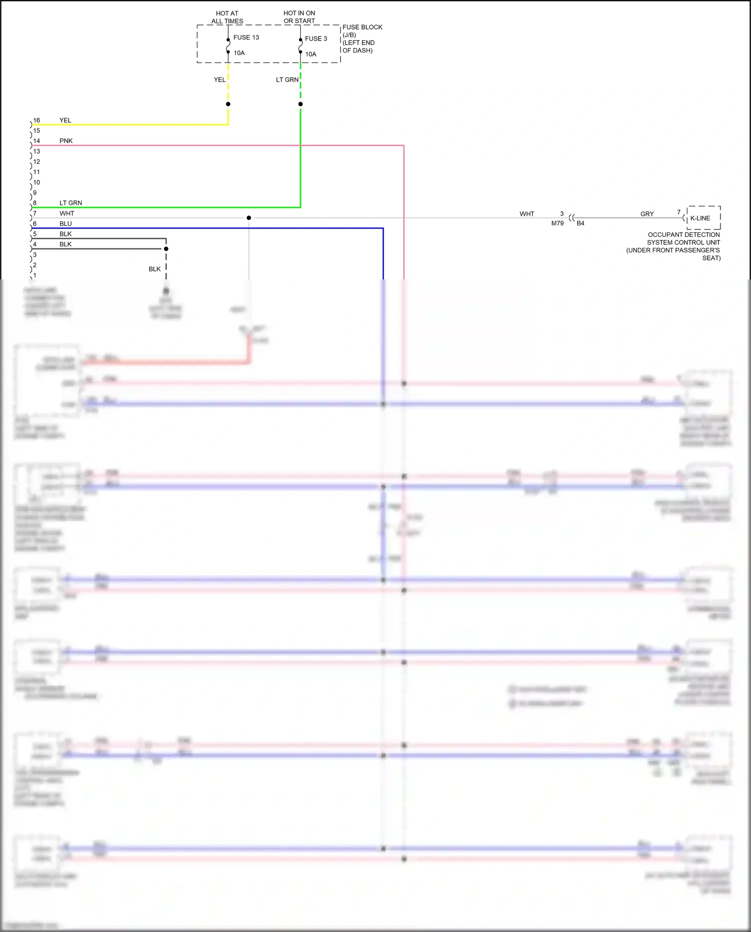 Nissan Juke I (2010-2014) multi display unit (automatic a/c) wiring diagram  (2 of 3)