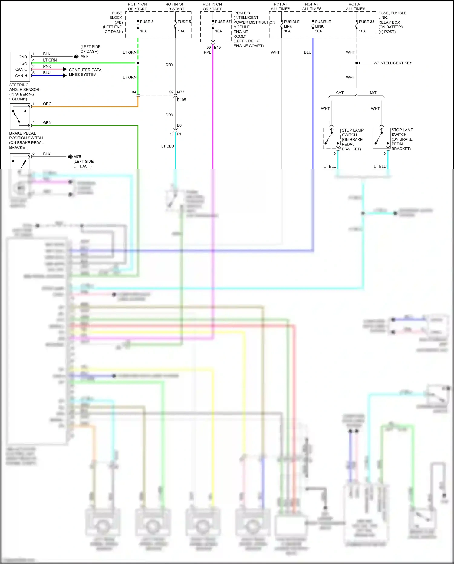 Nissan Juke I (2010-2014) multi display unit (automatic a/c) wiring diagram  (1 of 3)