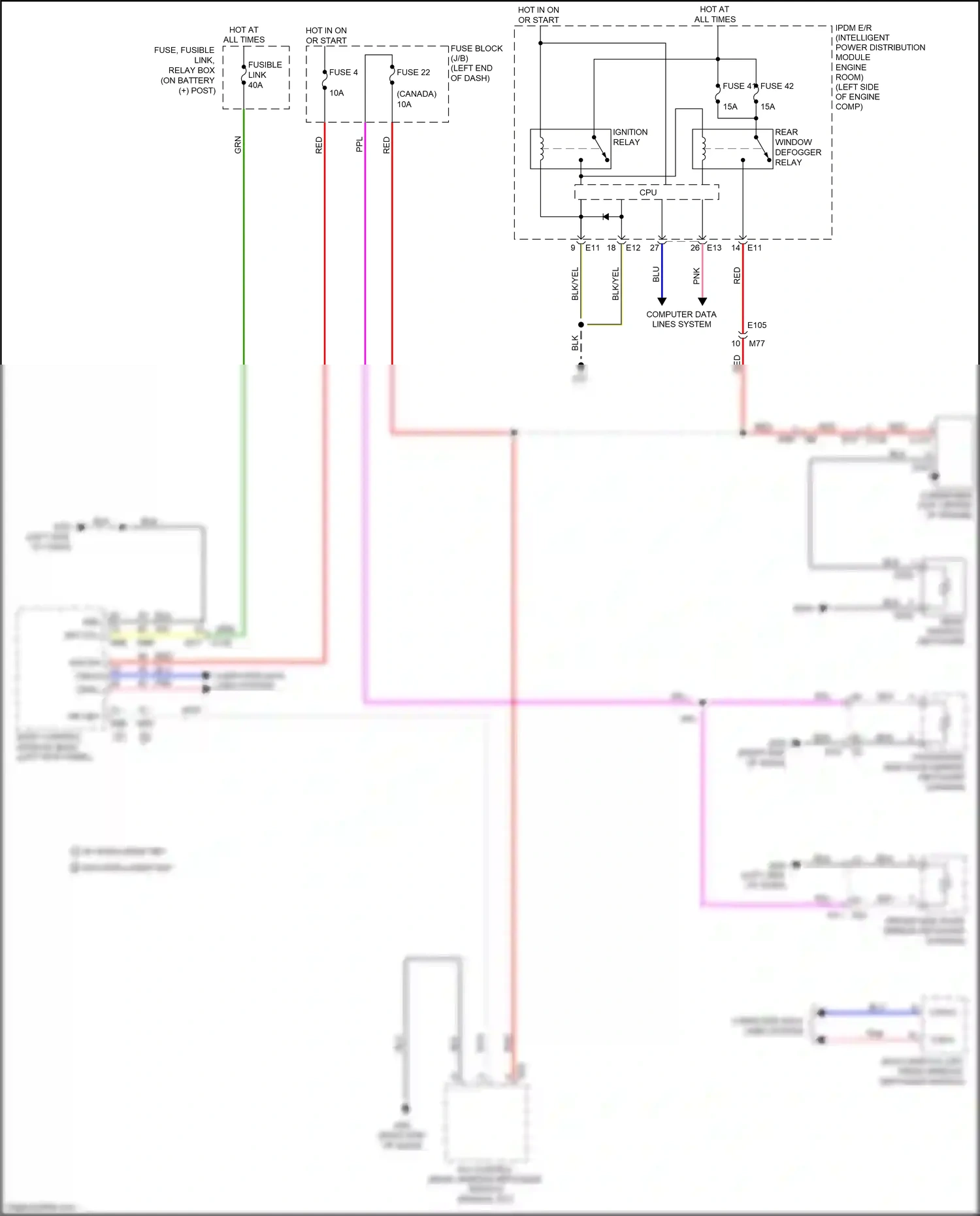 Wiring diagram of engine comp) for Nissan Juke I (2010-2014) (1 of 1)