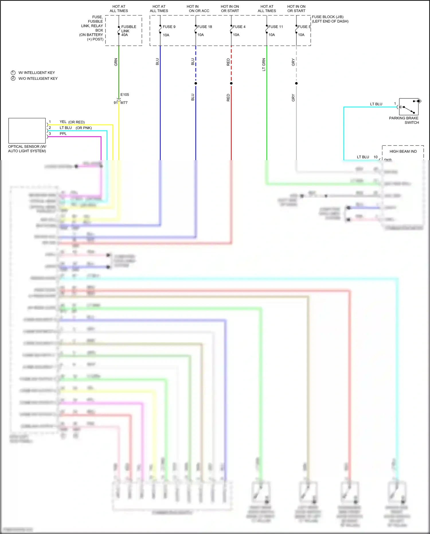 Wiring diagram output 2 for Nissan Juke I (2010-2014) (4 of 6)