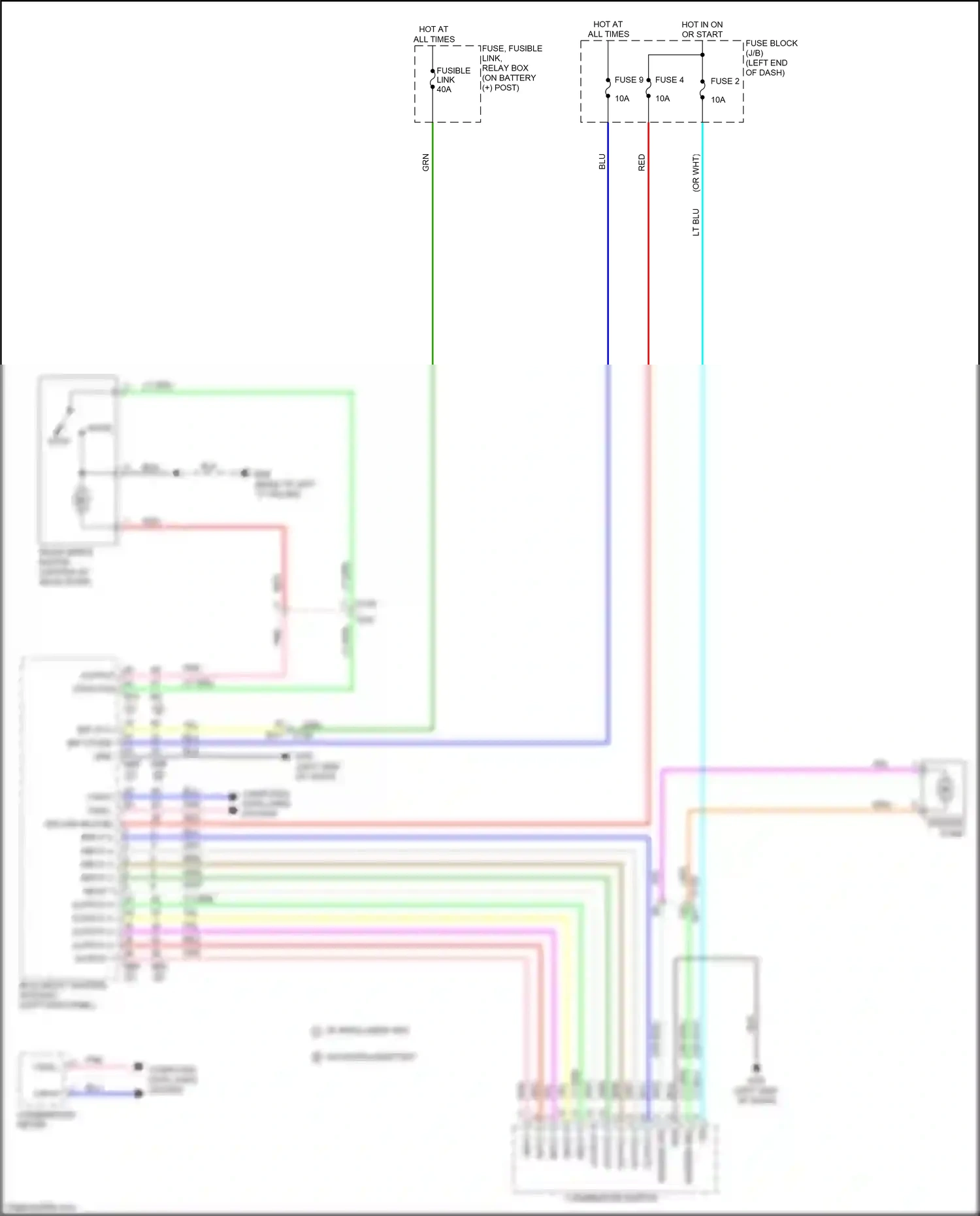 Wiring diagram output 2 for Nissan Juke I (2010-2014) (6 of 6)