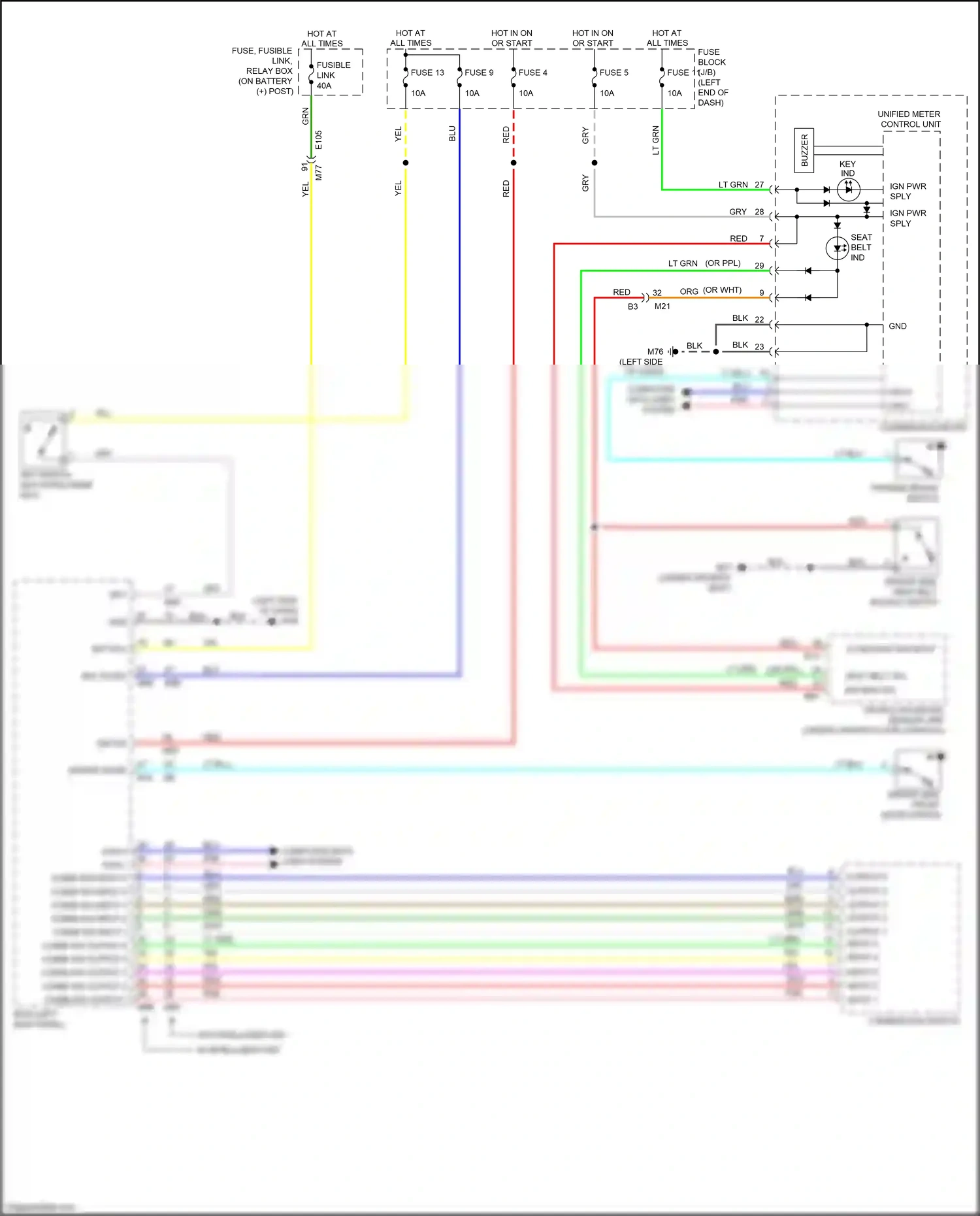 Wiring diagram output 2 for Nissan Juke I (2010-2014) (1 of 6)