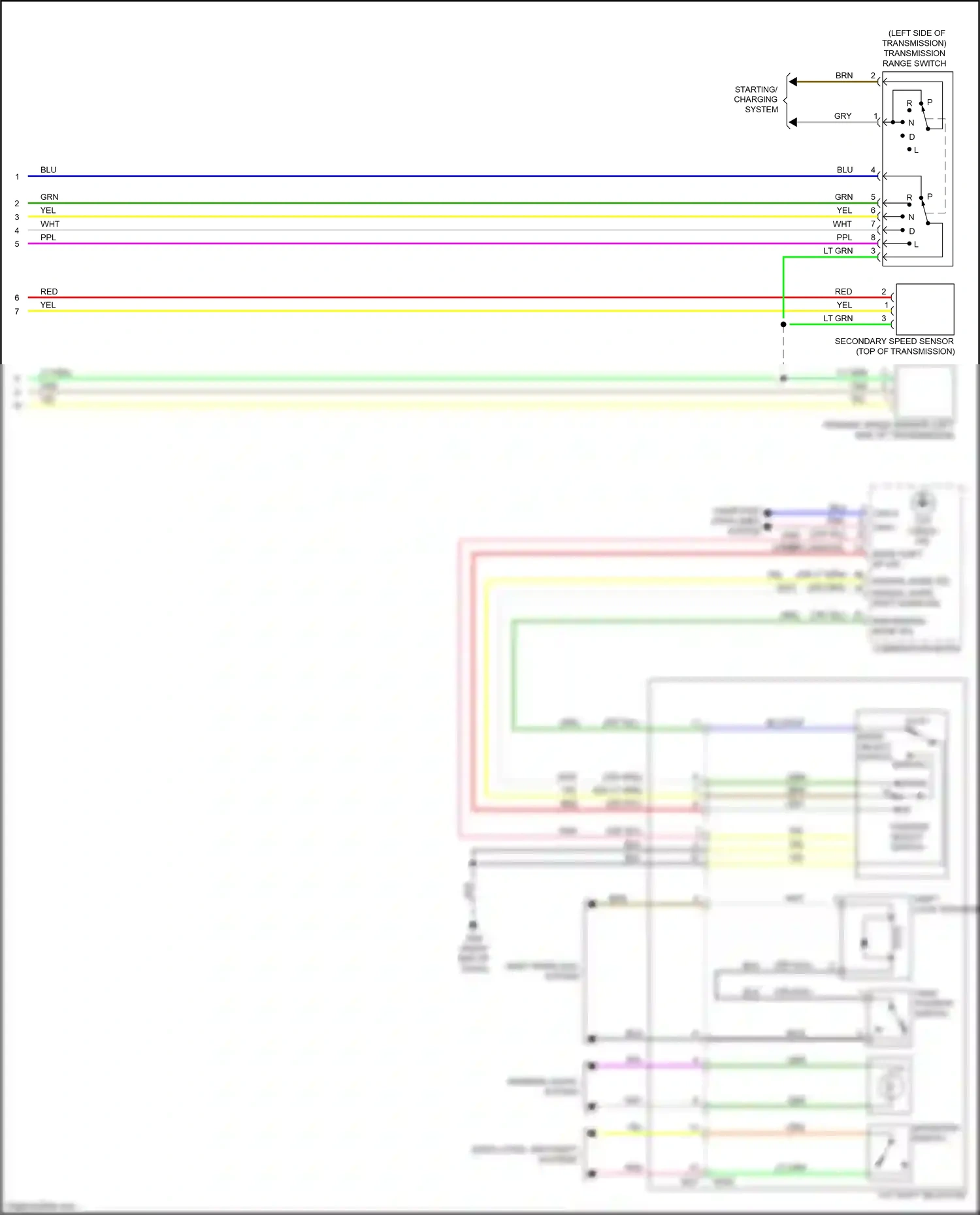 Wiring diagram shift lock solenoid for Nissan Juke I (2010-2014) (1 of 2)