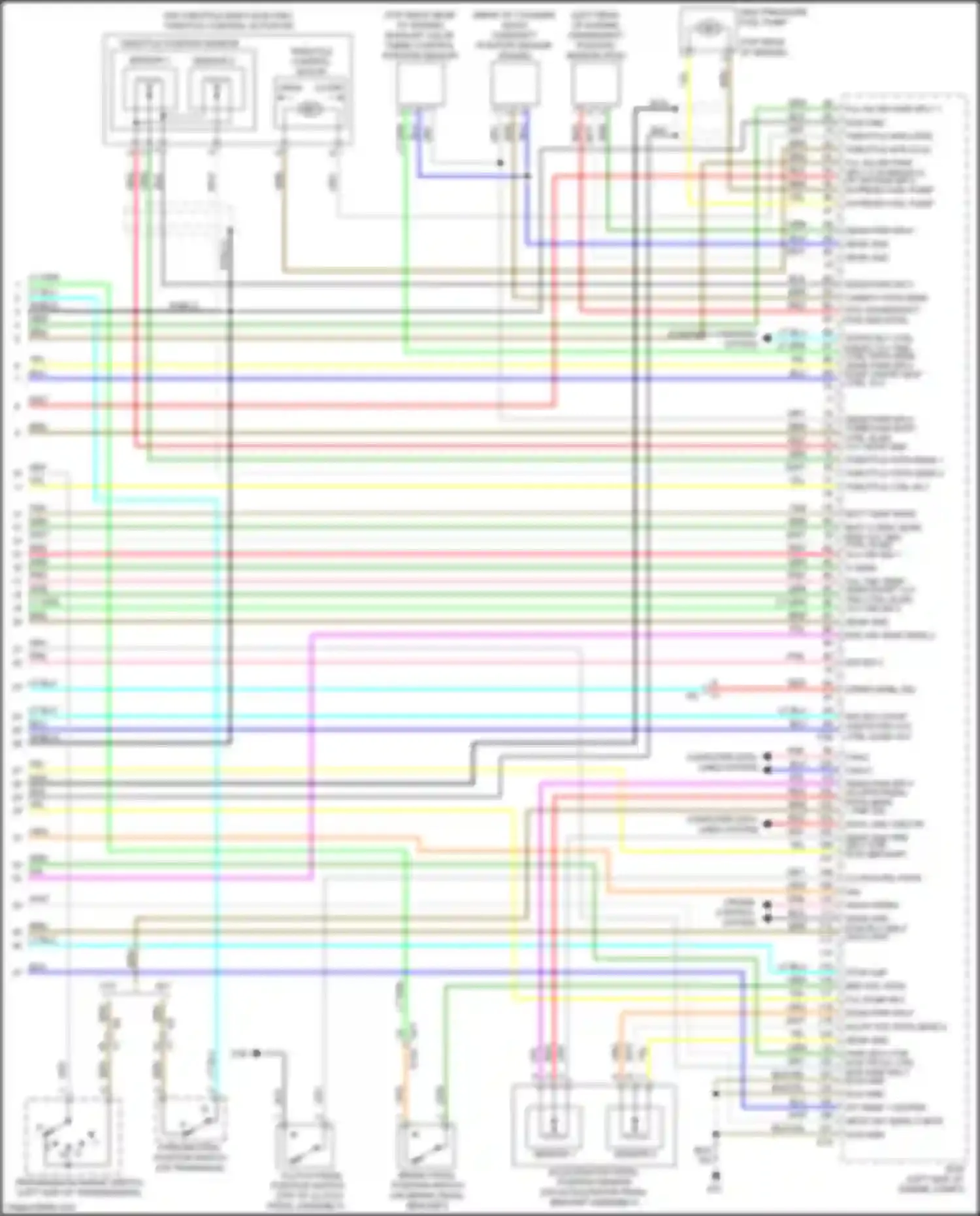 Wiring diagram throttle position sensor sensor 1 for Nissan Juke I (2010-2014) (1 of 1)