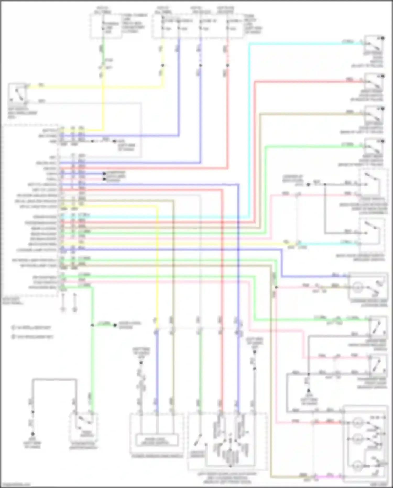 Wiring diagram unlock sensor for Nissan Juke I (2010-2014) (1 of 5)