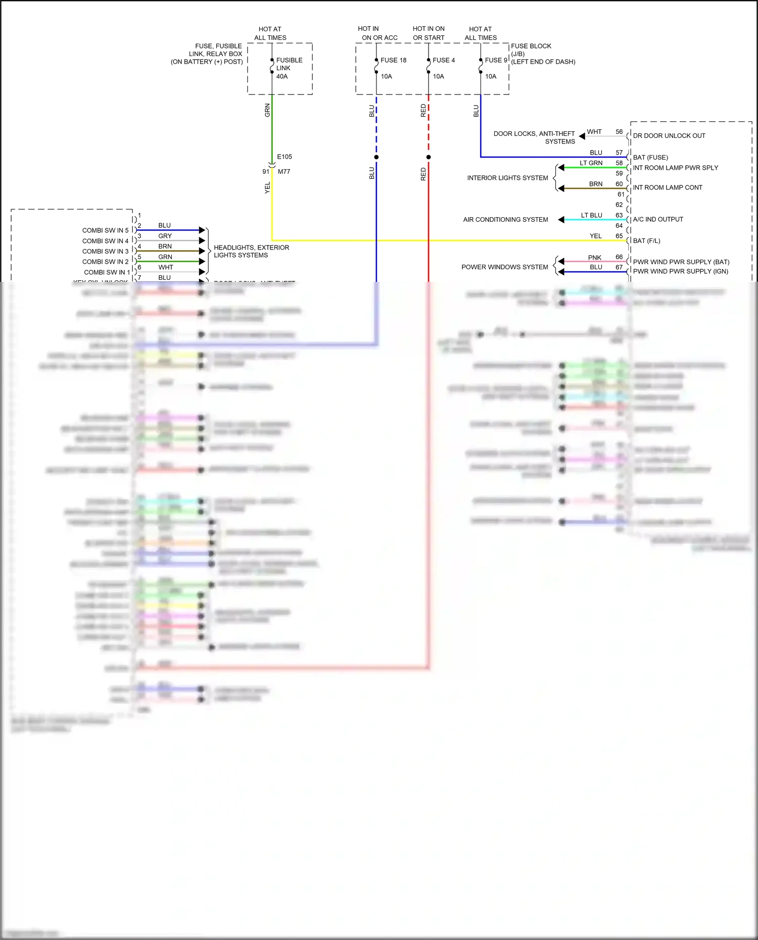 Wiring diagram warning systems for Nissan Juke I (2010-2014) (3 of 4)