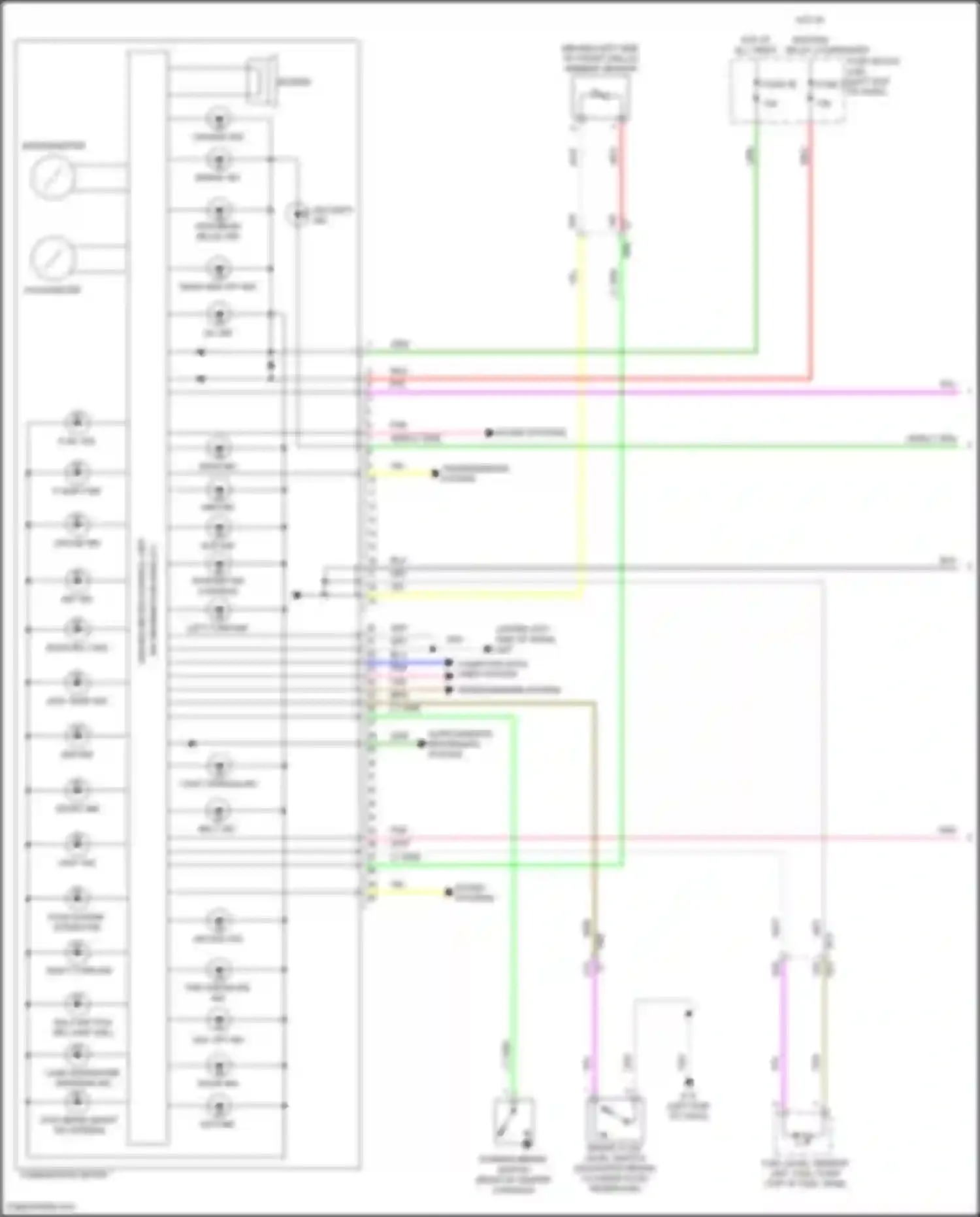 Kicks Nissan I facelift (2020-2024): Instrument cluster circuit, late production (1 of 2)