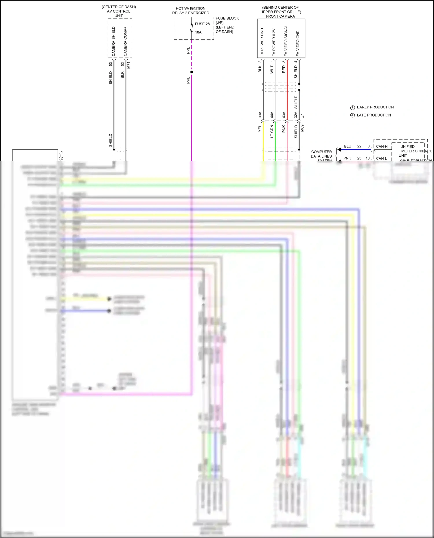 Wiring diagram camera shield for Nissan Kicks I facelift (2020-2024) (1 of 5)