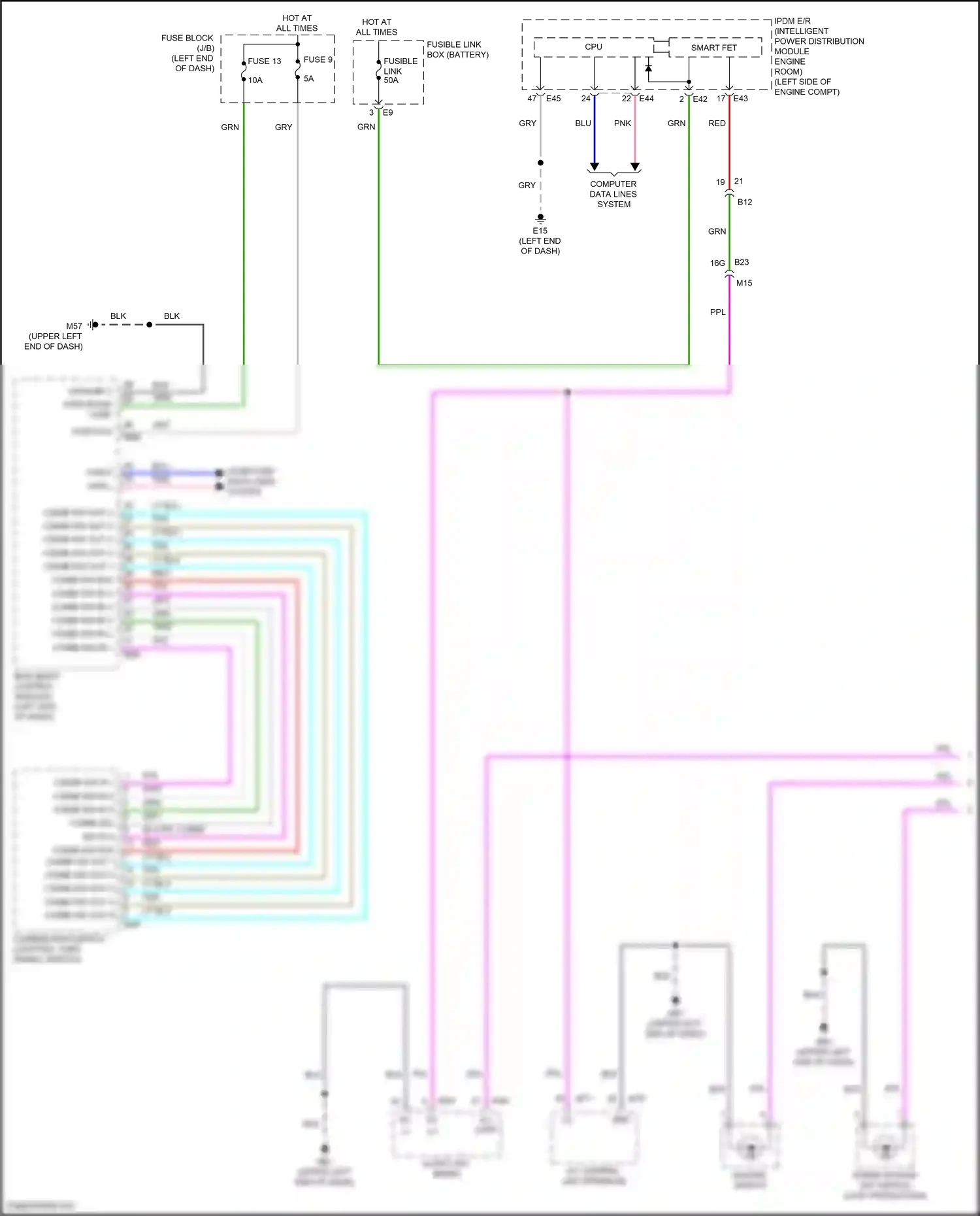 Wiring diagram computer data lines system for Nissan Kicks I facelift (2020-2024) (37 of 61)