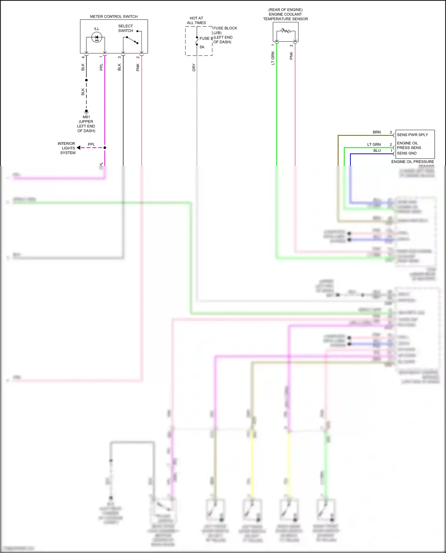 Wiring diagram engine coolant temperature sensor for Nissan Kicks I facelift (2020-2024) (3 of 5)