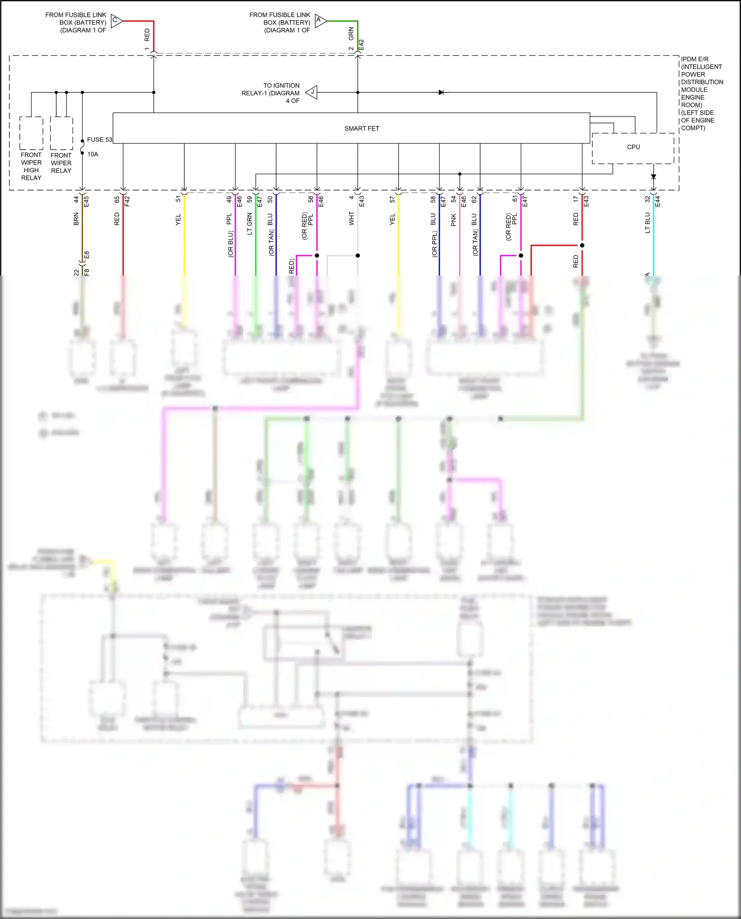 Wiring diagram except base for Nissan Kicks I facelift (2020-2024) (2 of 2)