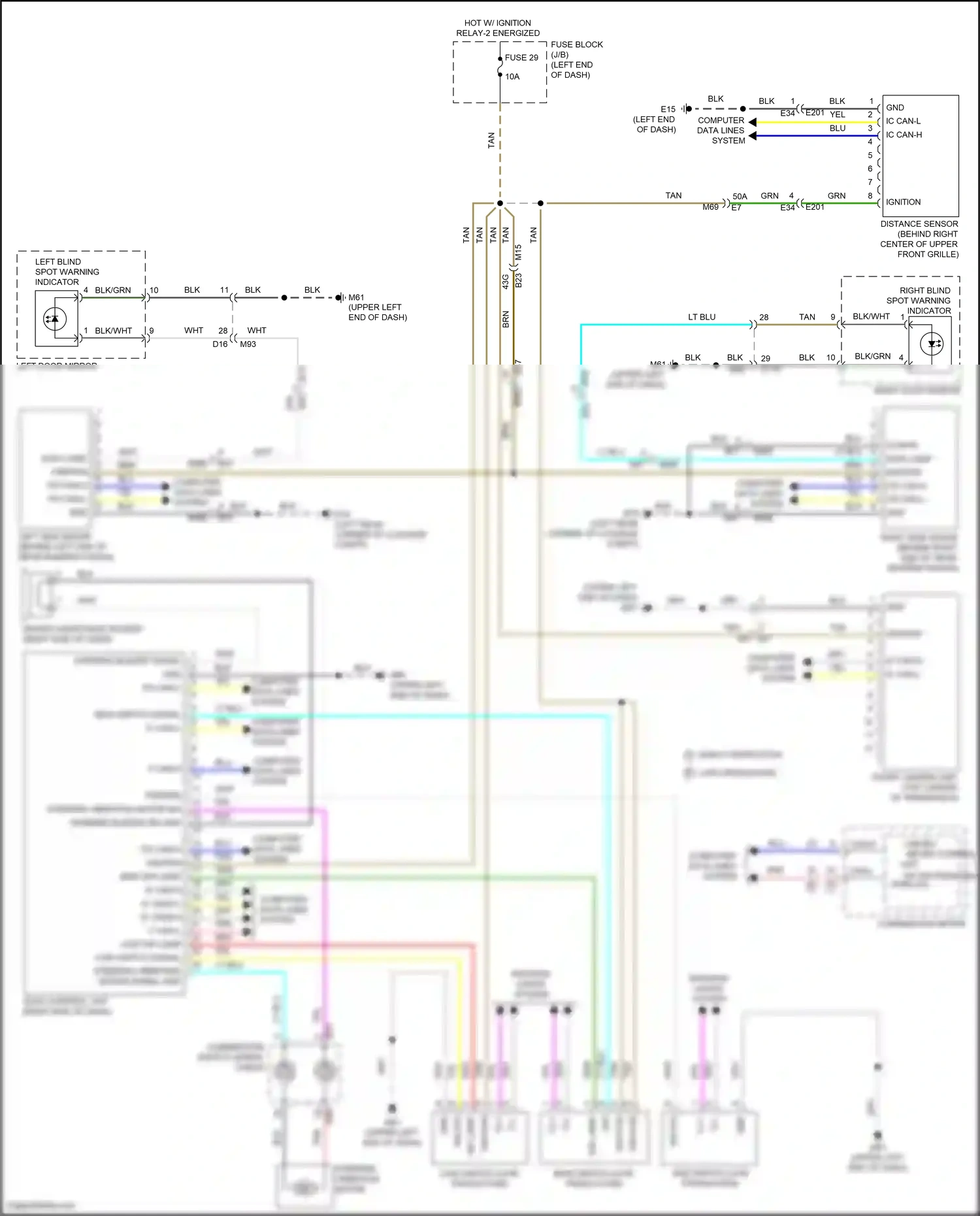 Wiring diagram front camera unit for Nissan Kicks I facelift (2020-2024) (2 of 4)