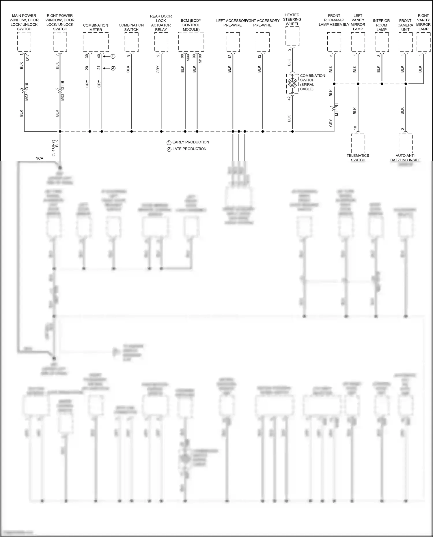 Wiring diagram push button ignition switch for Nissan Kicks I facelift (2020-2024) (2 of 7)