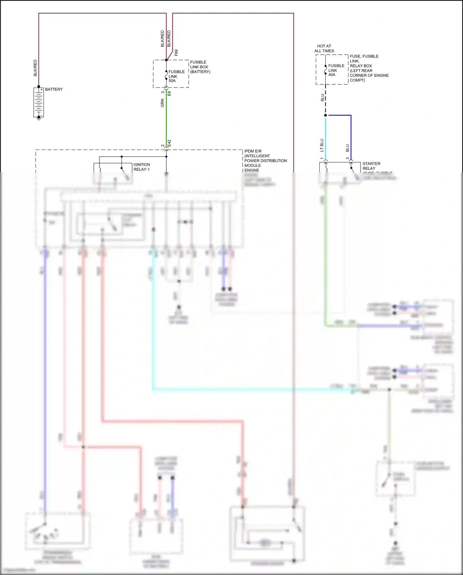 Wiring diagram push switch for Nissan Kicks I facelift (2020-2024) (4 of 4)