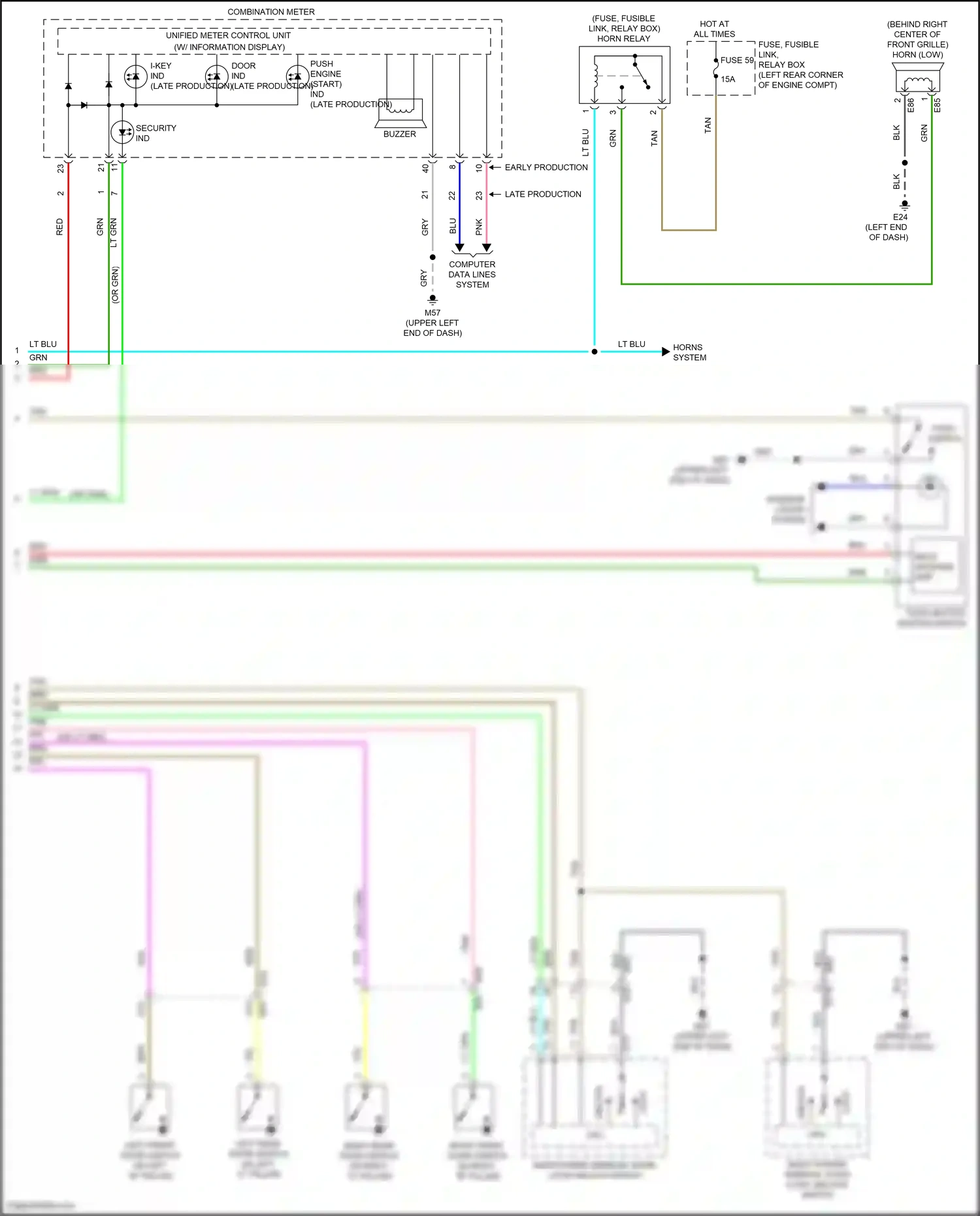 Wiring diagram push switch for Nissan Kicks I facelift (2020-2024) (1 of 4)