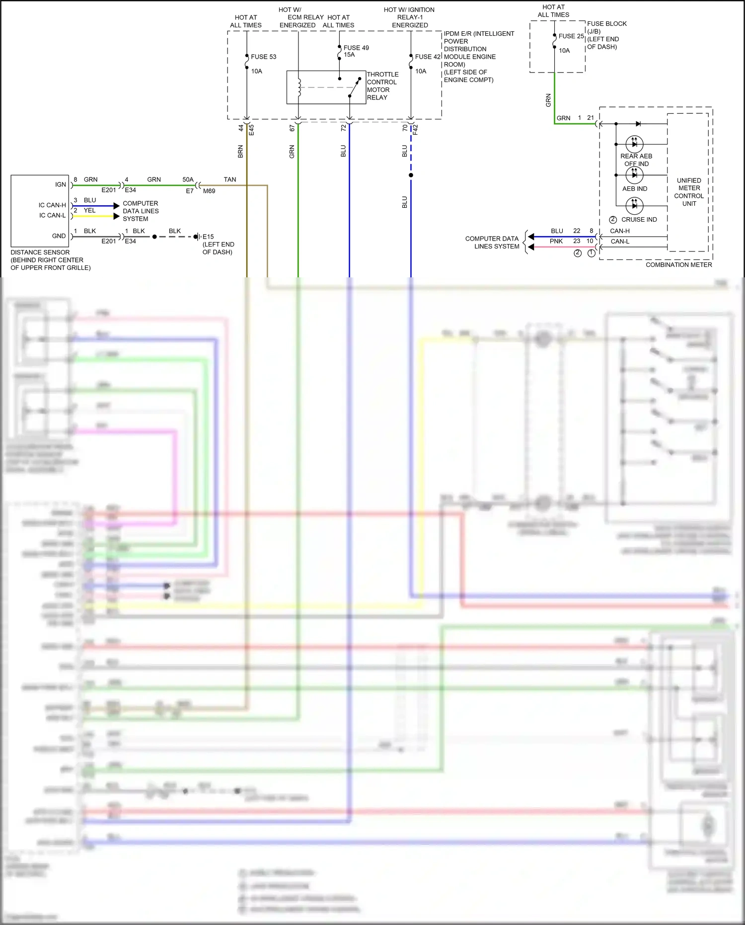 Wiring diagram sensor 1 for Nissan Kicks I facelift (2020-2024) (1 of 2)