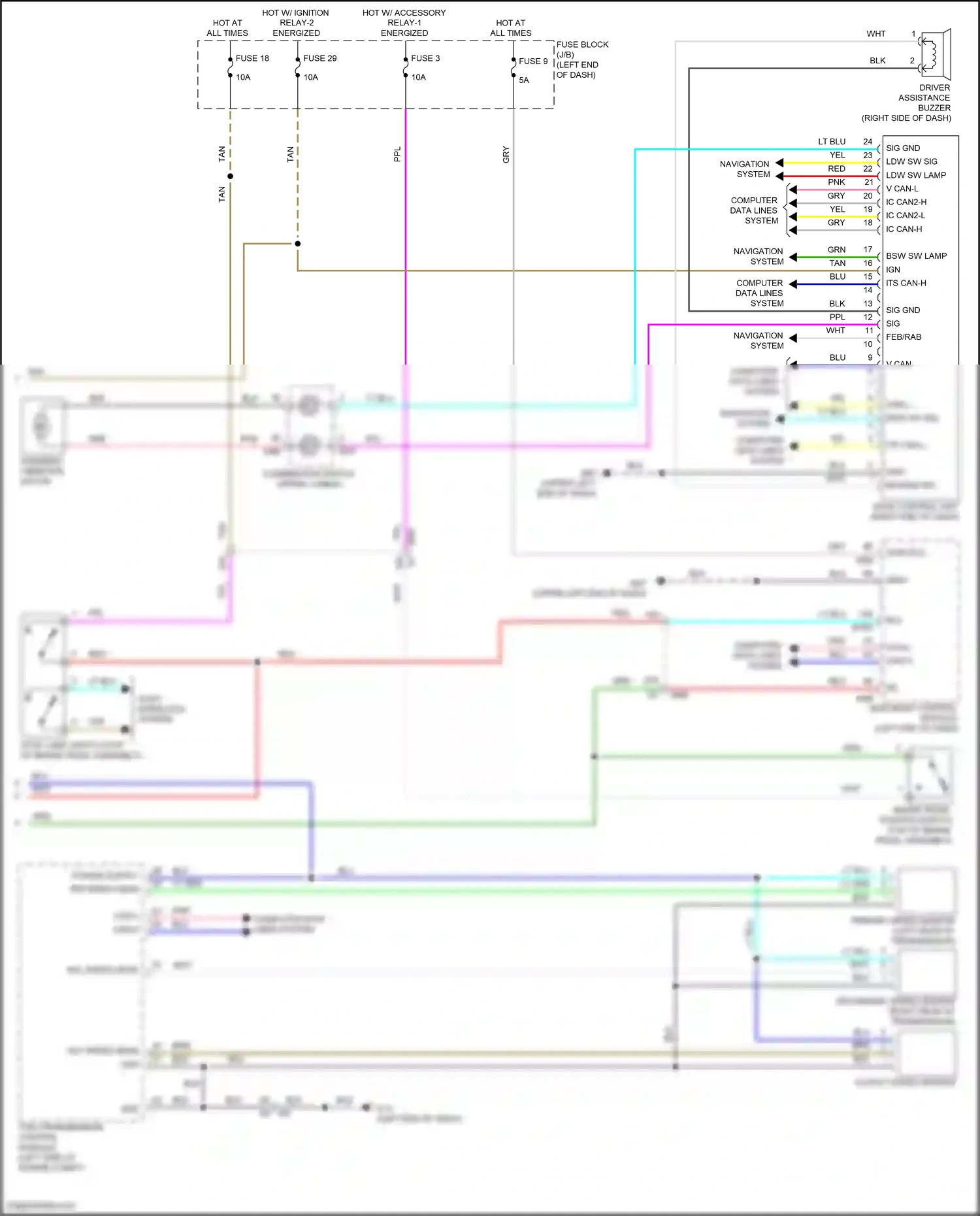 Wiring diagram shift interlock system for Nissan Kicks I facelift (2020-2024) (2 of 5)