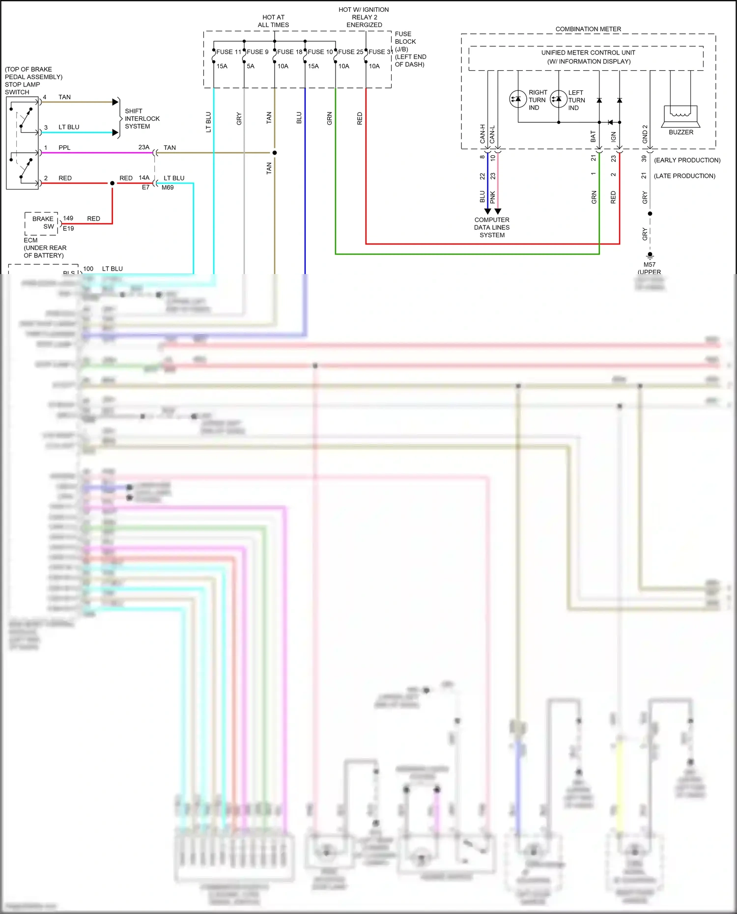 Wiring diagram shift interlock system for Nissan Kicks I facelift (2020-2024) (3 of 5)