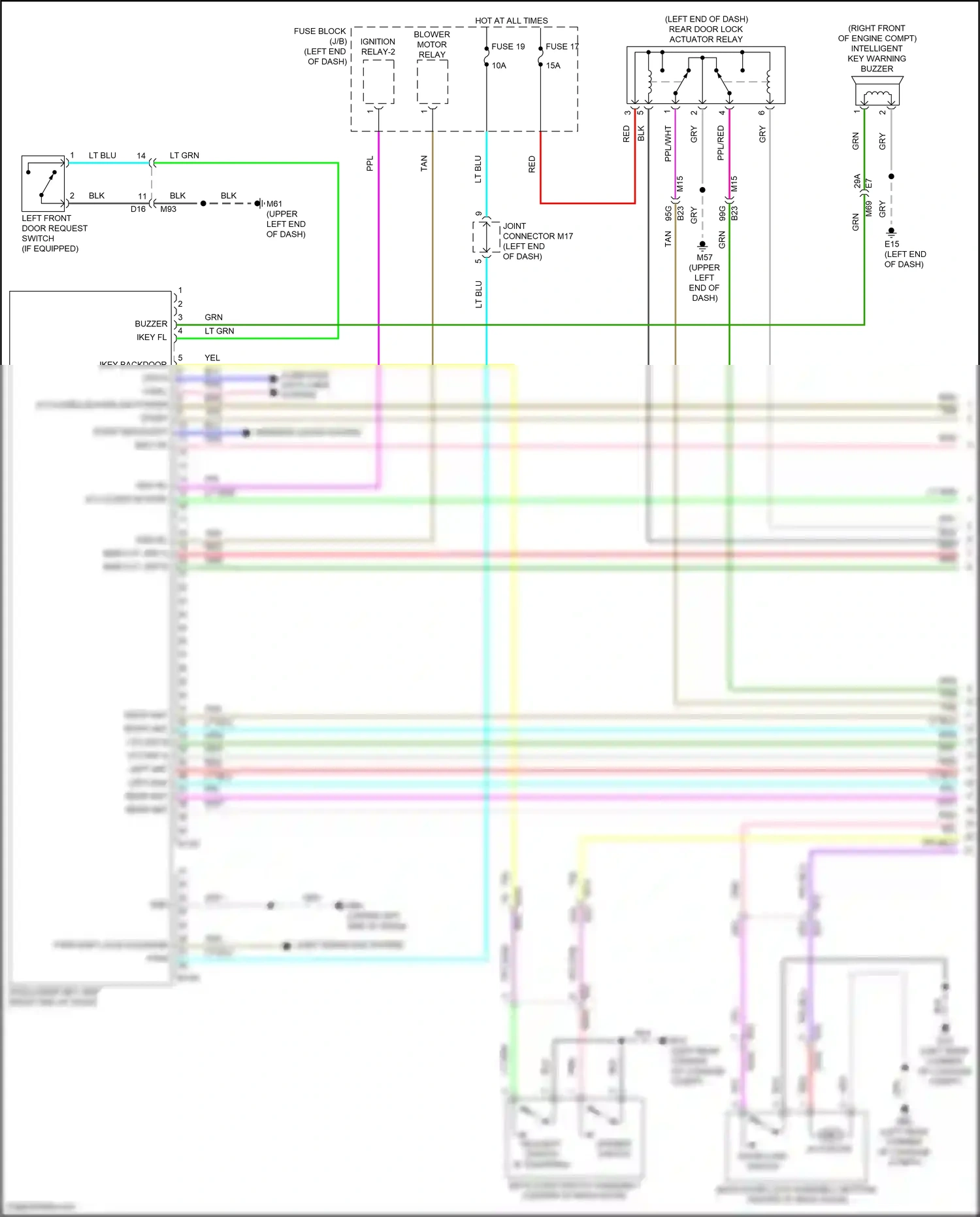 Wiring diagram shift interlock system for Nissan Kicks I facelift (2020-2024) (4 of 5)