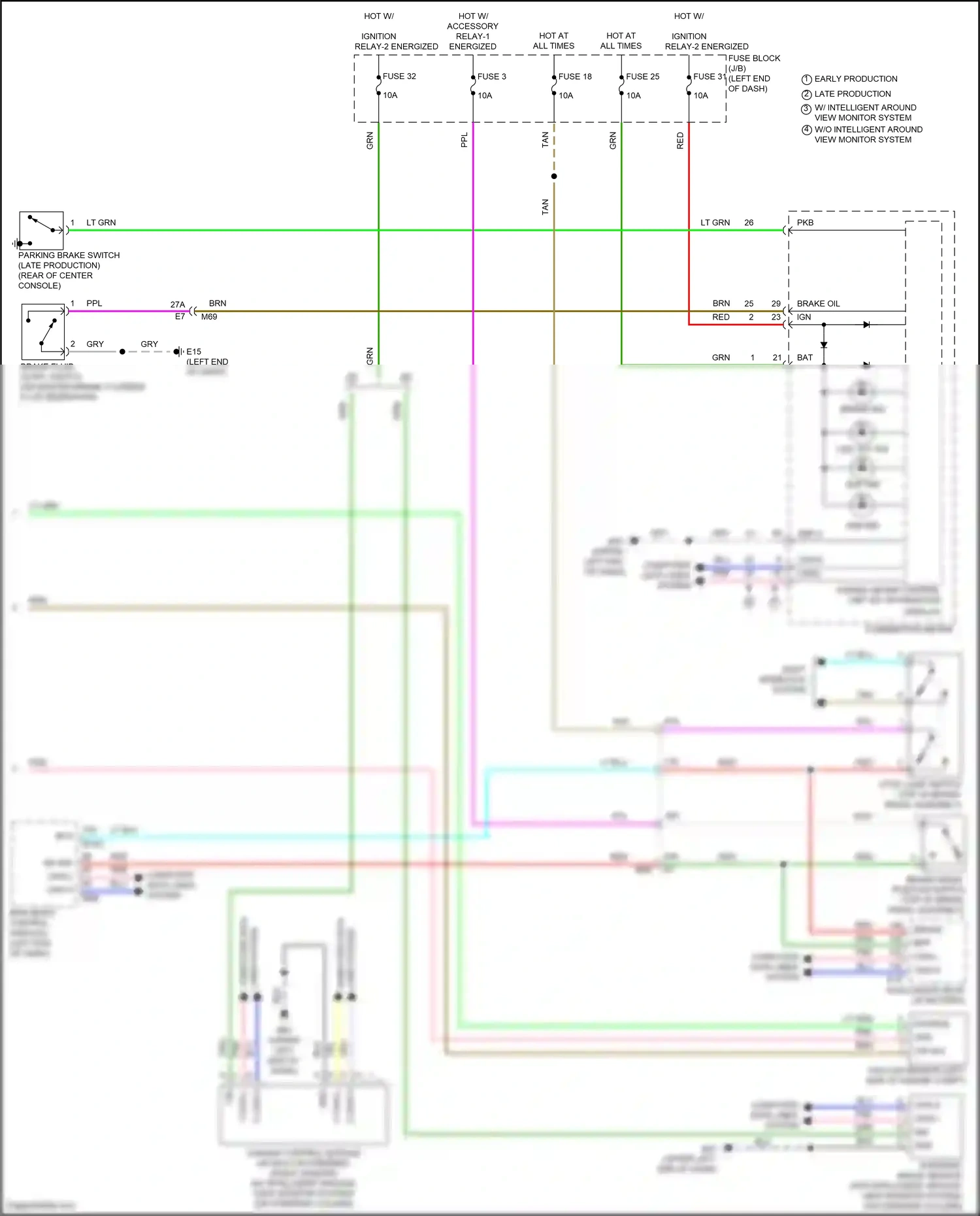 Wiring diagram shift interlock system for Nissan Kicks I facelift (2020-2024) (1 of 5)