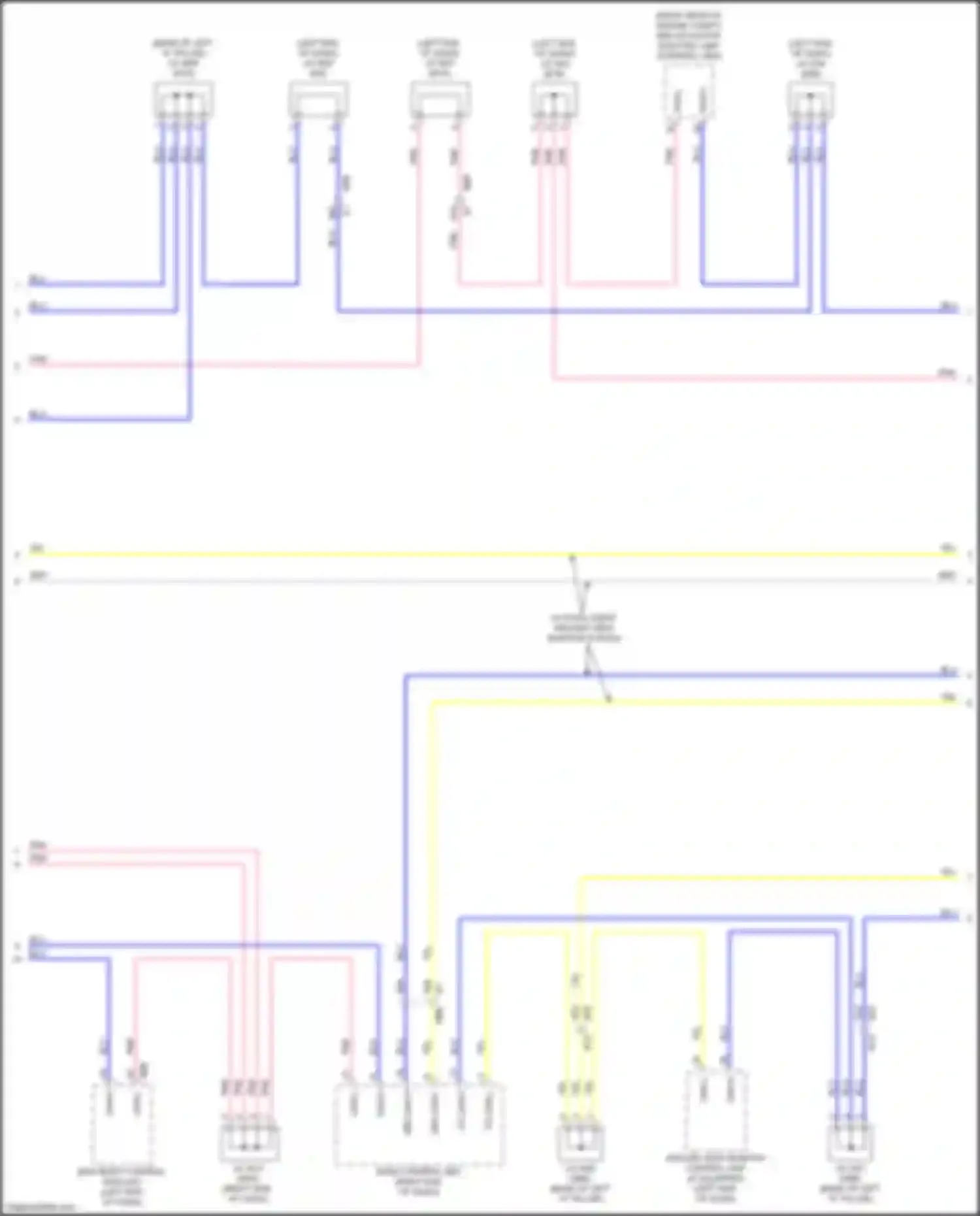 Wiring diagram around view monitor control unit for Nissan Kicks I (2016-2020) (2 of 2)