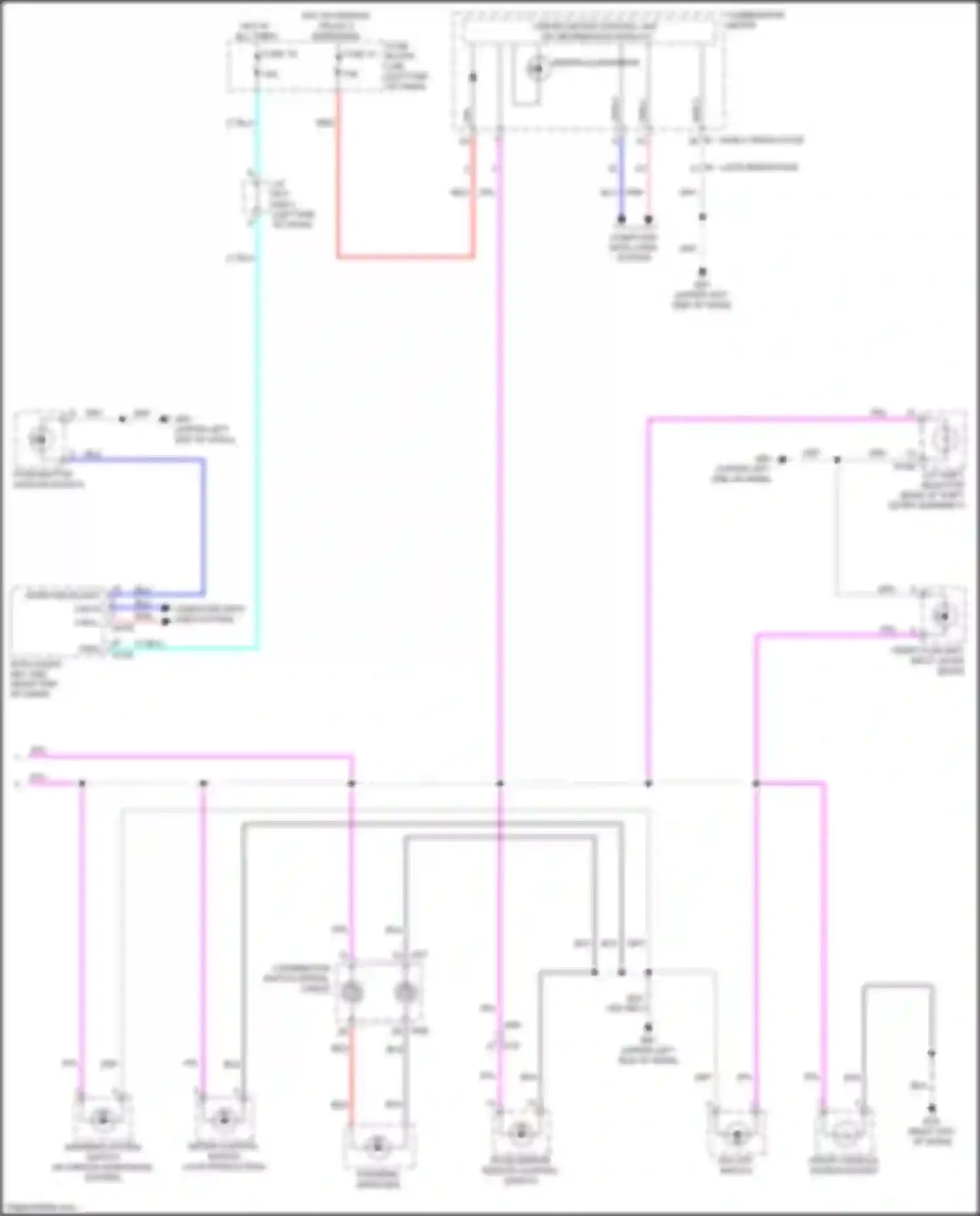 Wiring diagram door mirror remote control switch for Nissan Kicks I (2016-2020) (1 of 2)