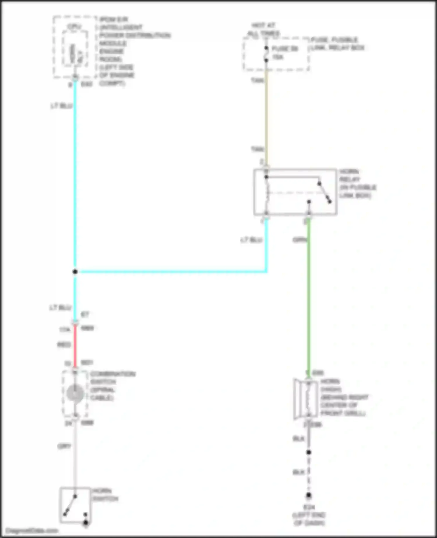 Wiring diagram fuse, fusible link, relay box for Nissan Kicks I (2016-2020) (5 of 14)