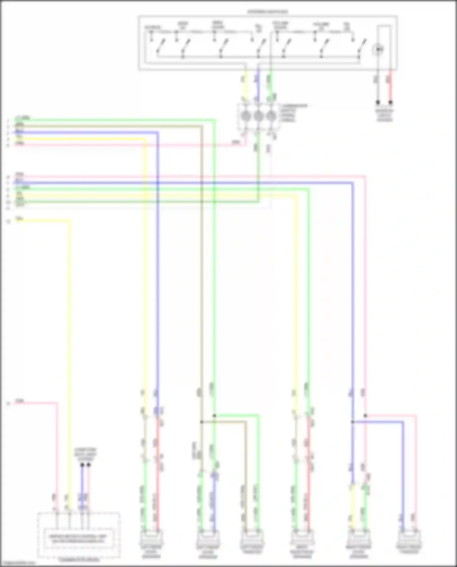 Wiring diagram left front tweeter for Nissan Kicks I (2016-2020) (1 of 5)