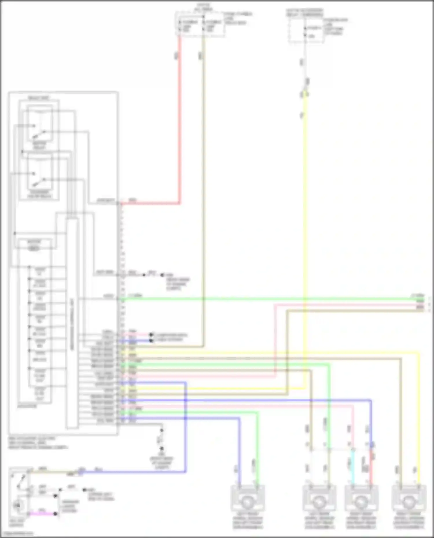 Wiring diagram left front wheel sensor for Nissan Kicks I (2016-2020) (1 of 1)