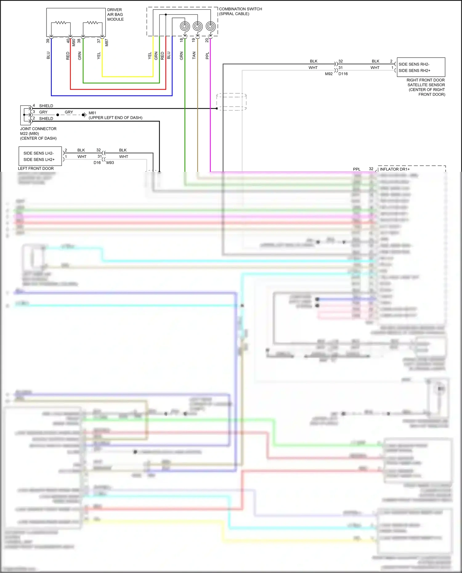 Wiring diagram load sensor front inner signal for Nissan Kicks I (2016-2020) (1 of 1)
