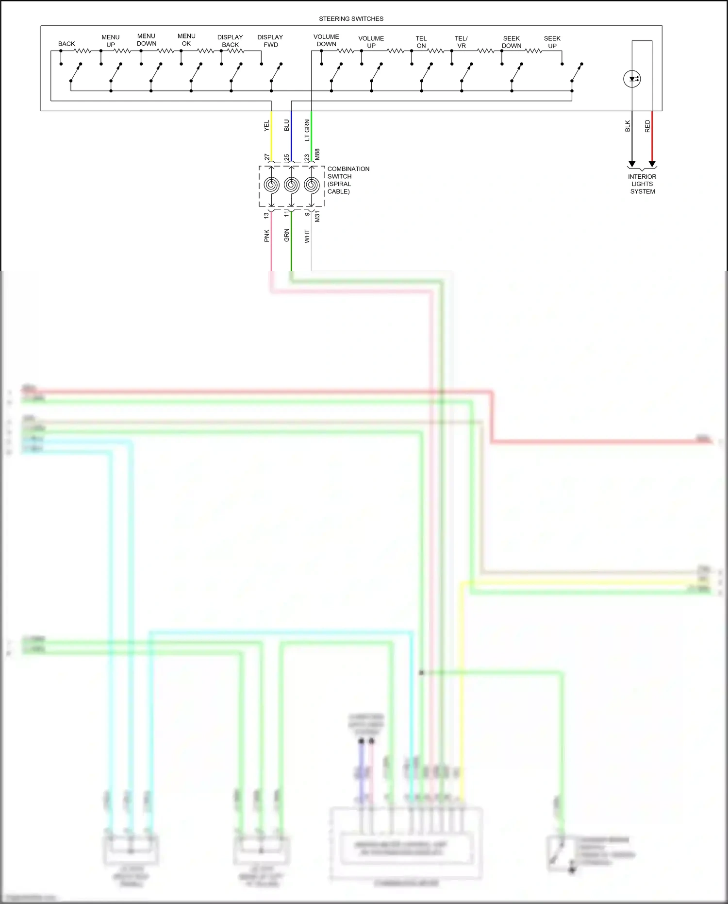 Wiring diagram volume down for Nissan Kicks I (2016-2020) (1 of 4)