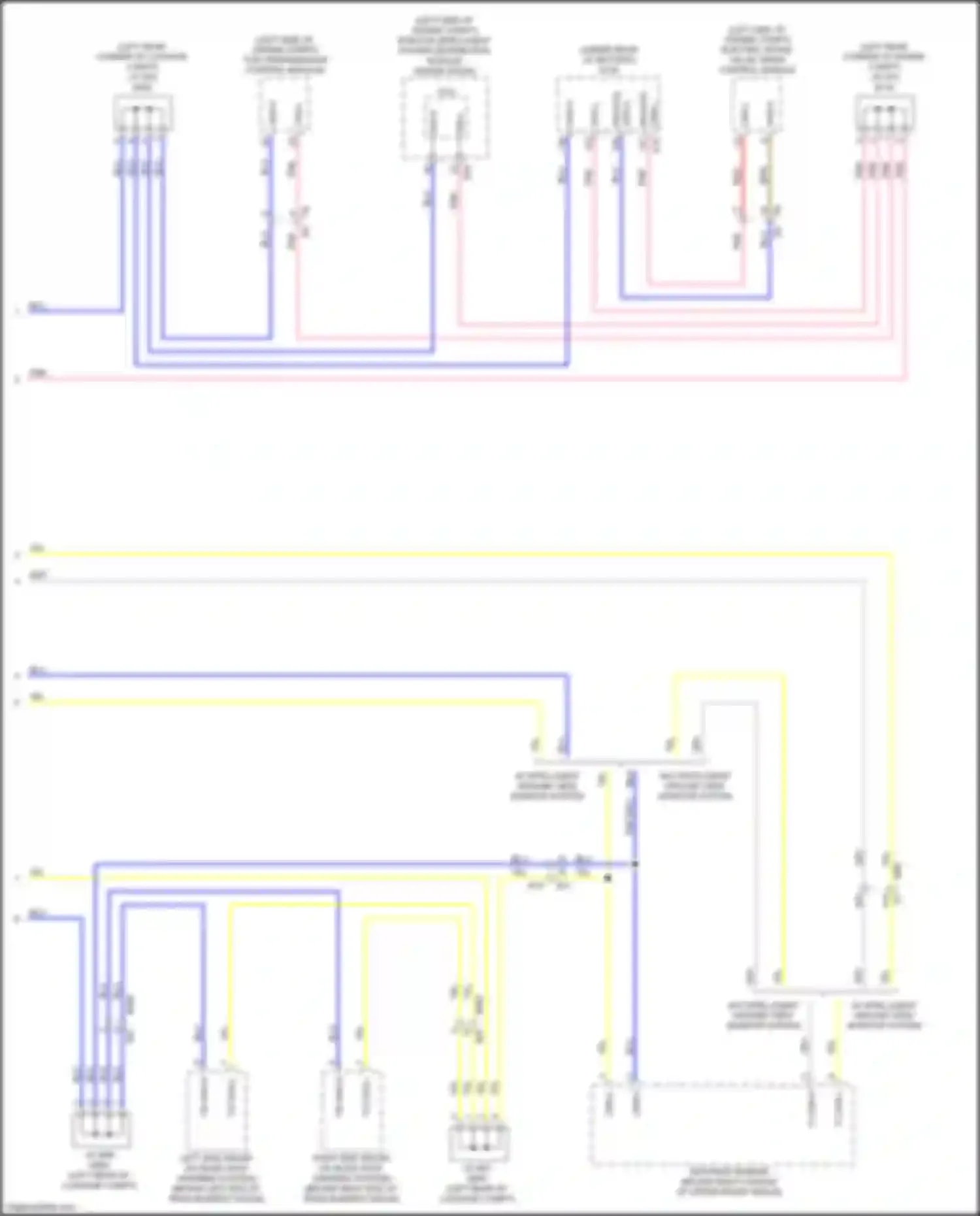 Wiring diagram w/o intelligent around view monitor system for Nissan Kicks I (2016-2020) (3 of 3)