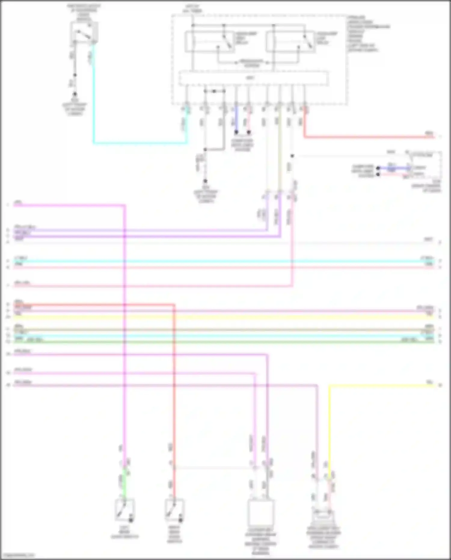 Car Wiring Diagrams for Leaf Nissan II (2017-2024): Power door locks circuit (3 of 4)