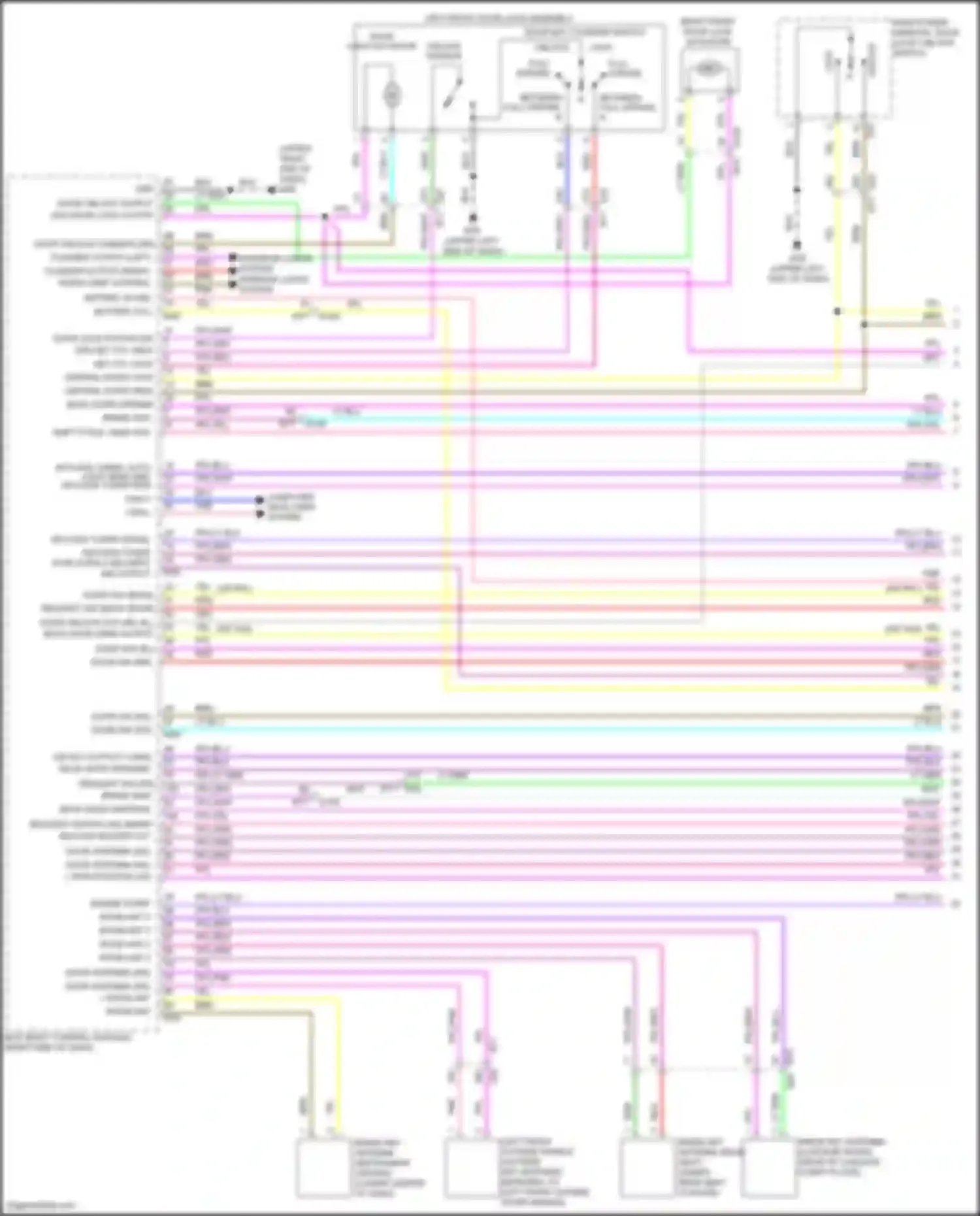 Wiring diagram between full stroke, n between full stroke, n for Nissan Leaf II (2017-2024) (1 of 1)
