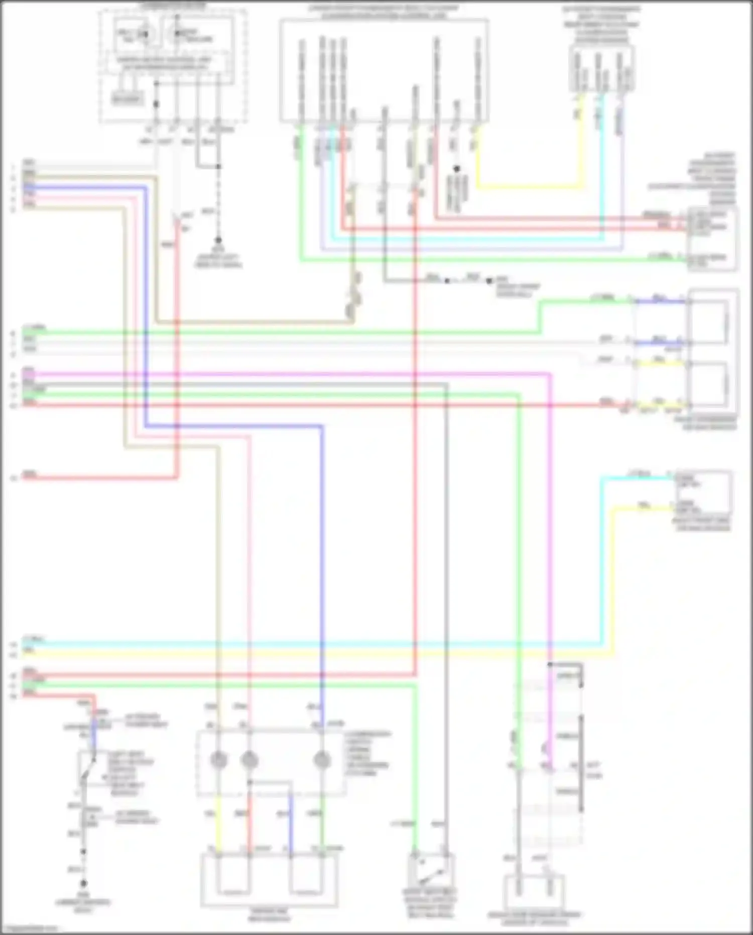 Wiring diagram front passenger air bag module for Nissan Leaf II (2017-2024) (2 of 2)