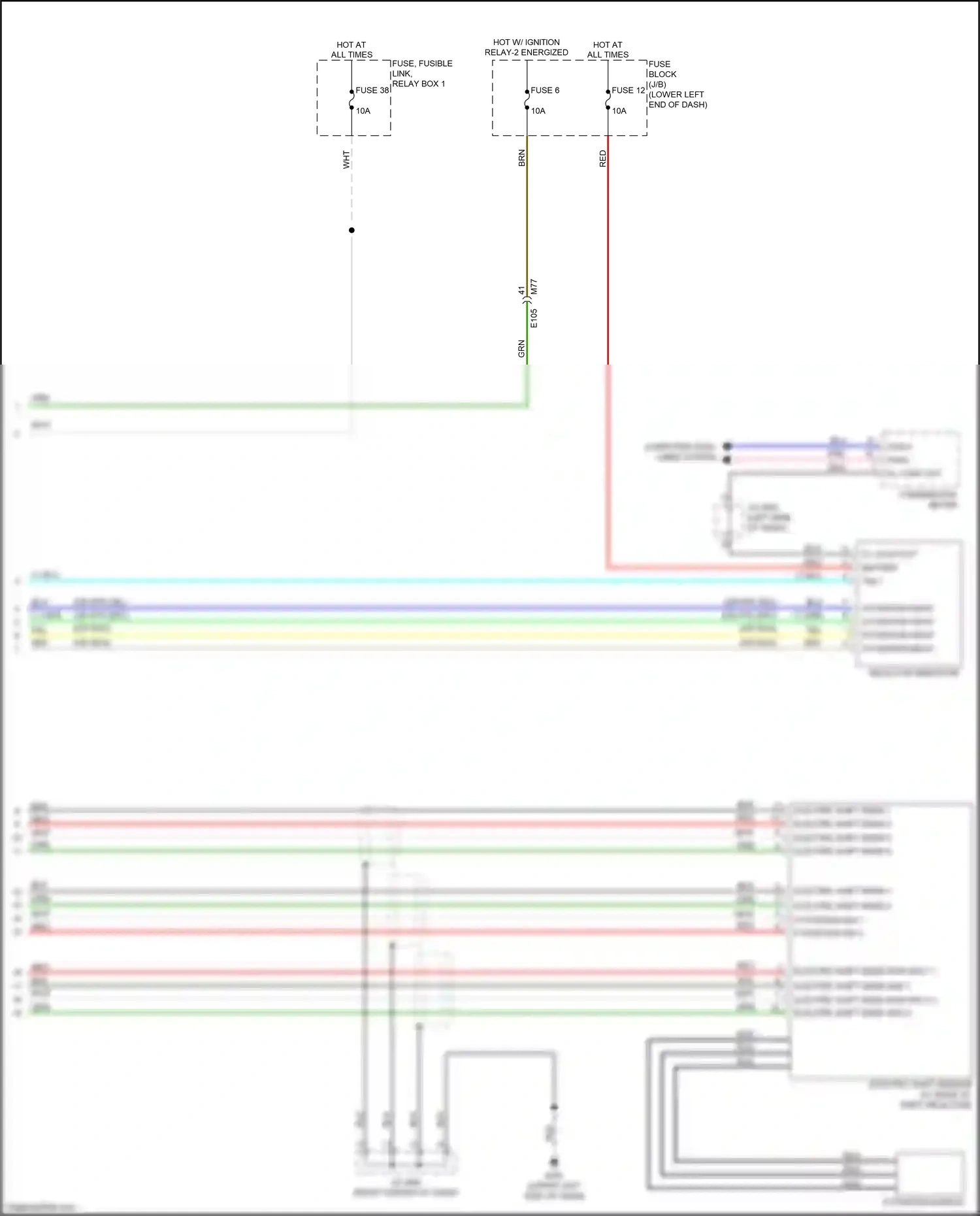 Nissan Leaf II (2017-2024) fuse 6 wiring diagram  (2 of 3)