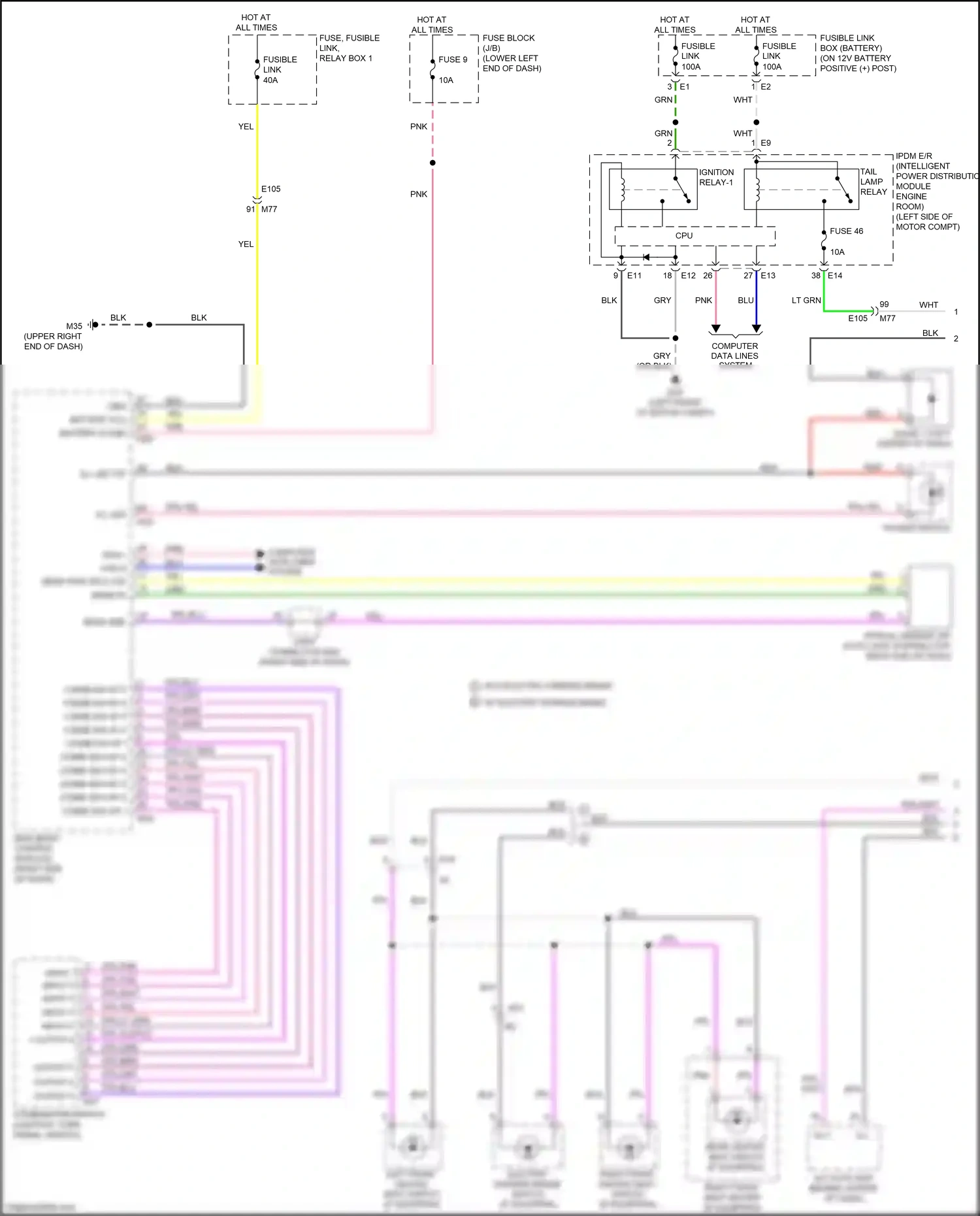 Nissan Leaf II (2017-2024) fuse 9 wiring diagram  (14 of 17)