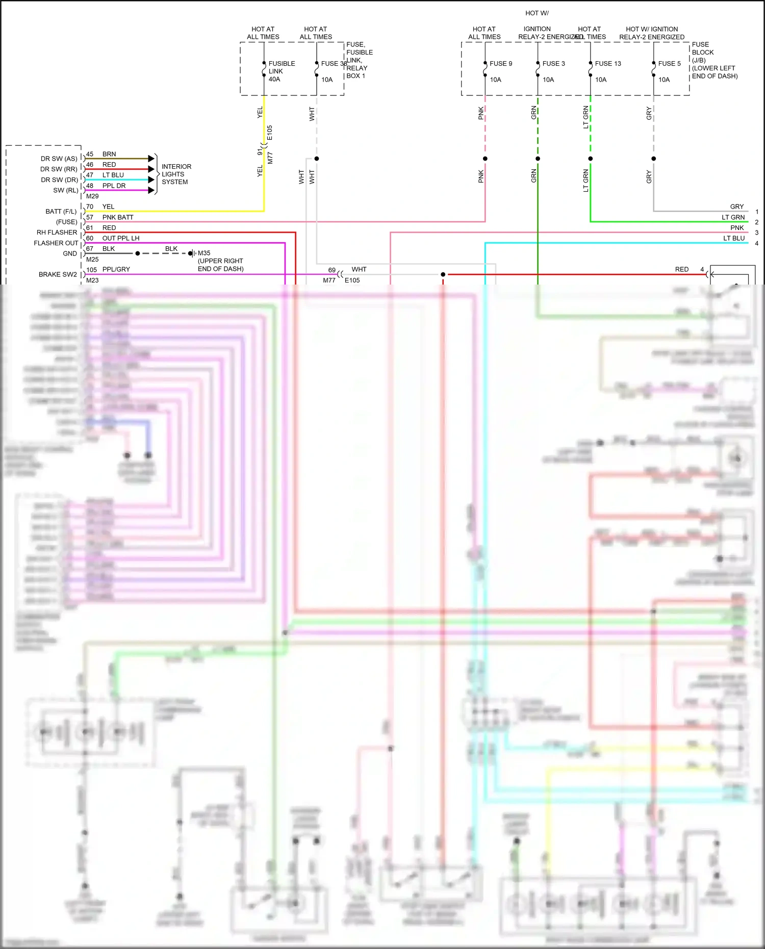 Nissan Leaf II (2017-2024) fuse 9 wiring diagram  (1 of 17)