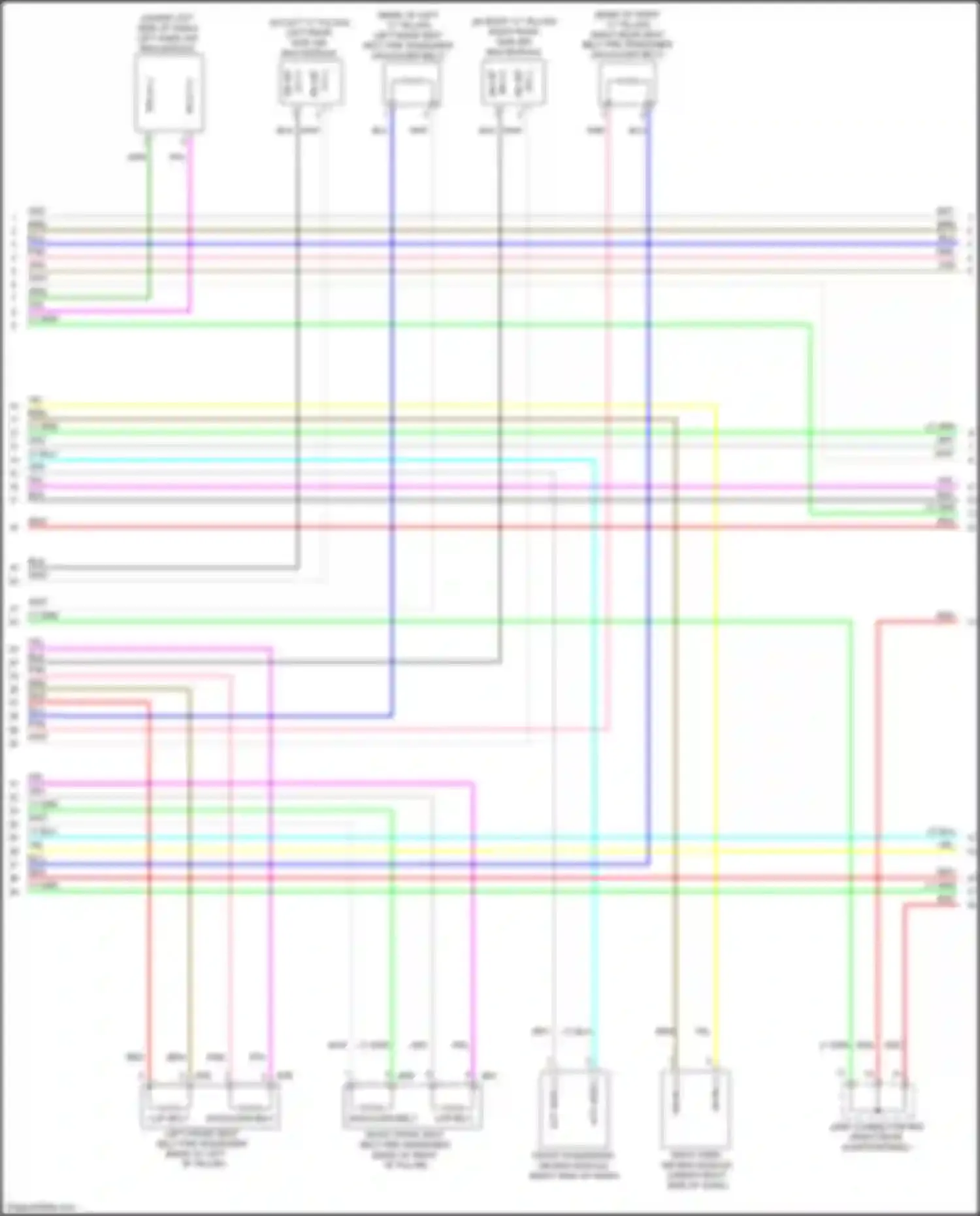 Wiring diagram lap belt for Nissan Leaf II (2017-2024) (1 of 1)