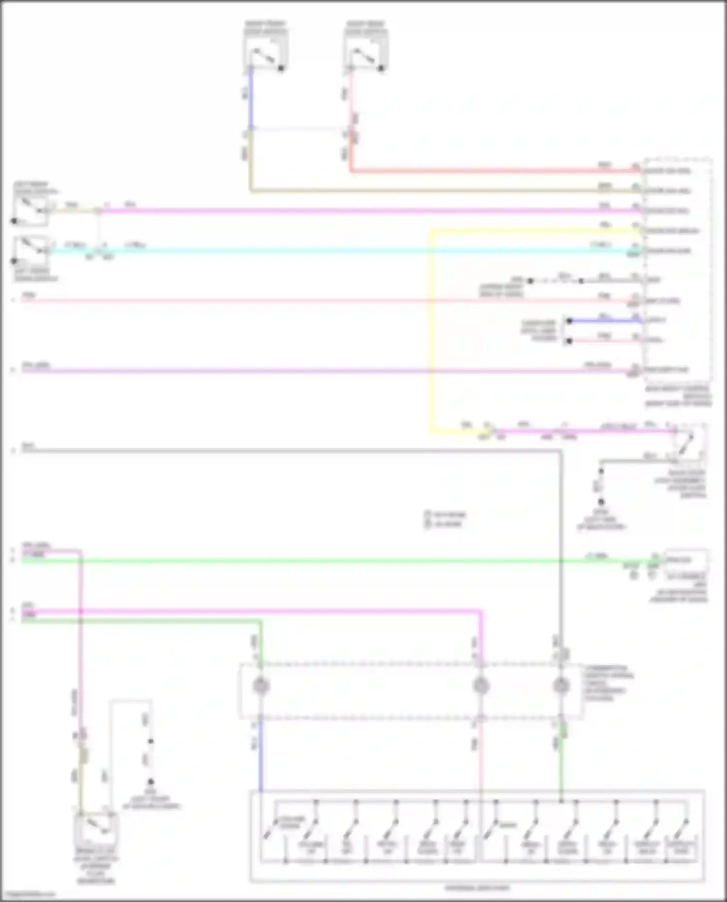 Wiring diagram left front door switch for Nissan Leaf II (2017-2024) (5 of 7)