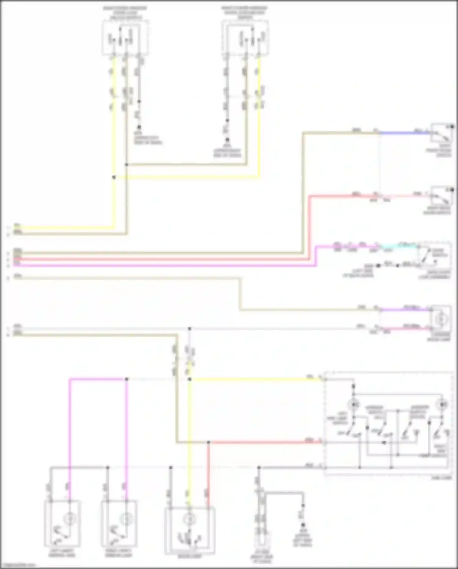 Wiring diagram left map lamp switch for Nissan Leaf II (2017-2024) (1 of 1)