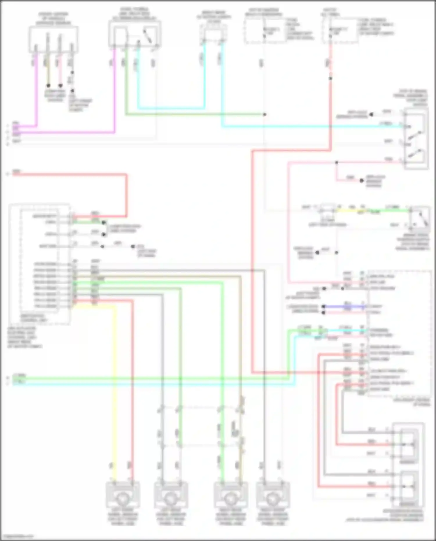 Wiring diagram left rear wheel sensor for Nissan Leaf II (2017-2024) (2 of 2)
