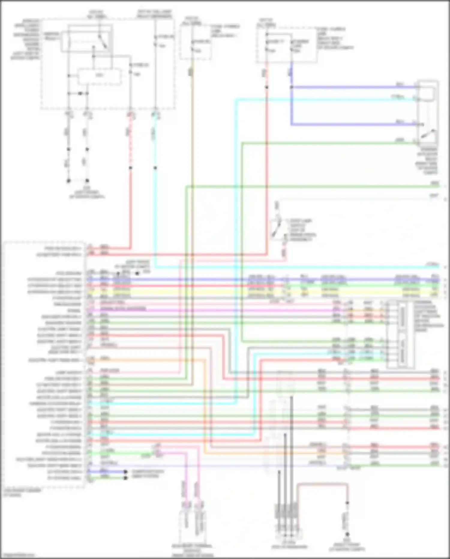 Wiring diagram motor coil a u-phase for Nissan Leaf II (2017-2024) (1 of 2)