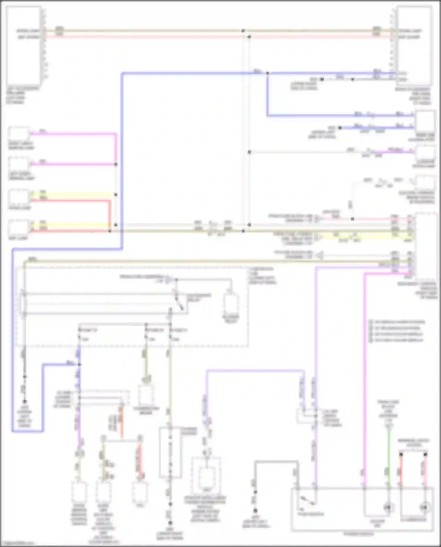 Wiring diagram right vanity mirror lamp for Nissan Leaf II (2017-2024) (3 of 3)