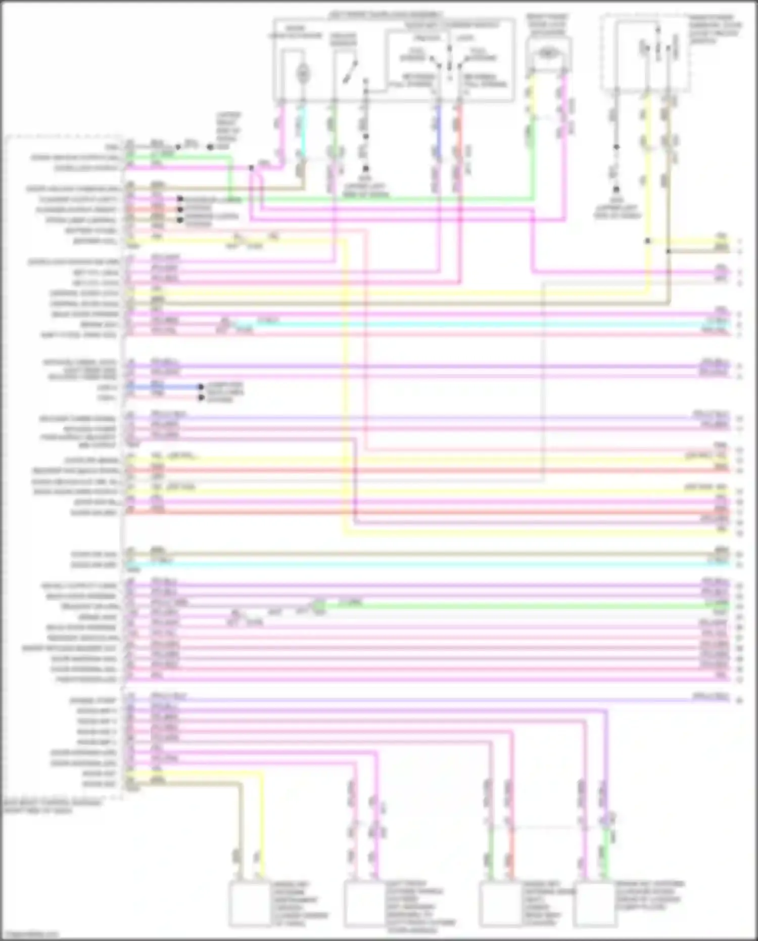 Wiring diagram room lamp control for Nissan Leaf II (2017-2024) (1 of 1)