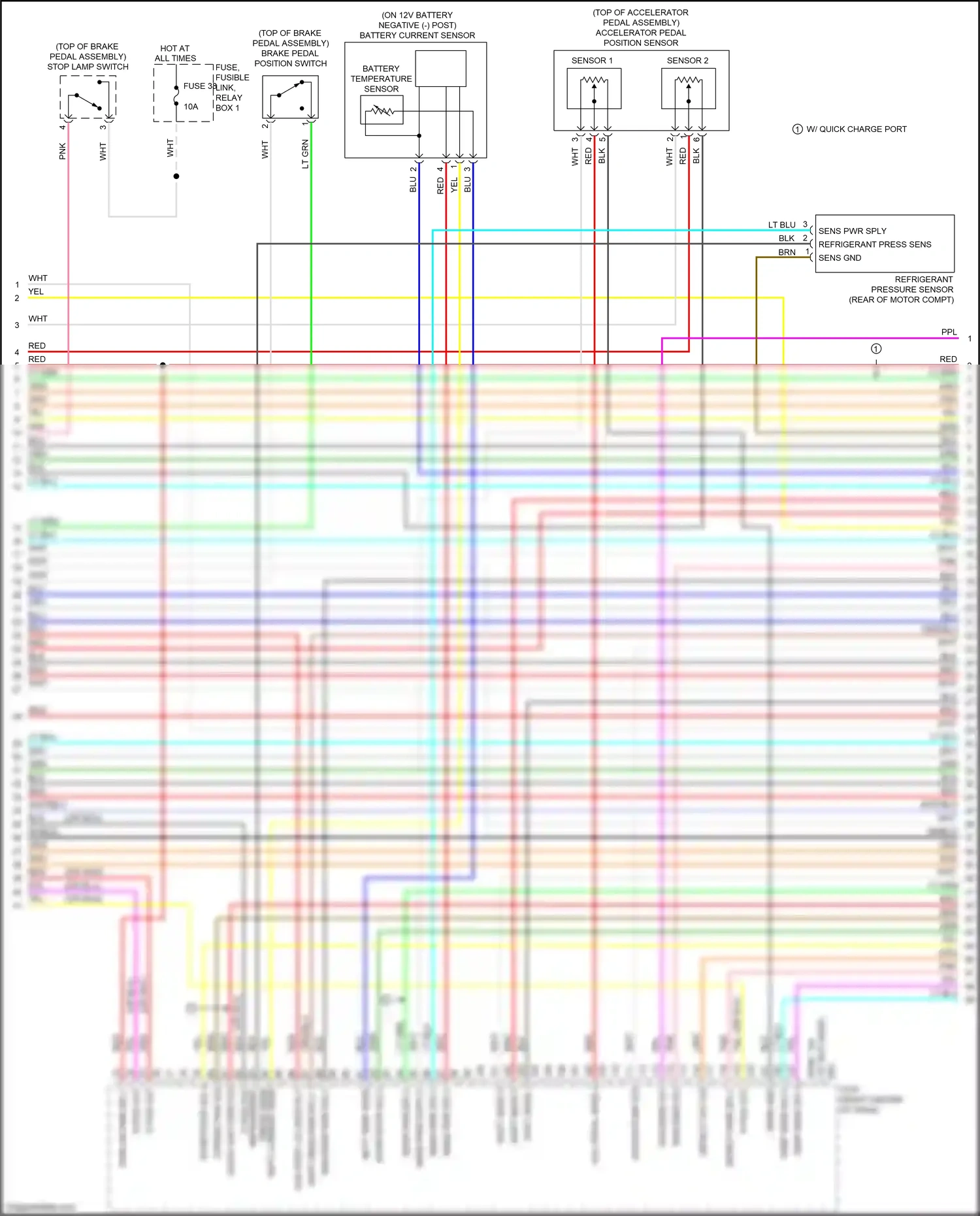 Nissan Leaf II (2017-2024) shift sens 1 wiring diagram  (1 of 1)